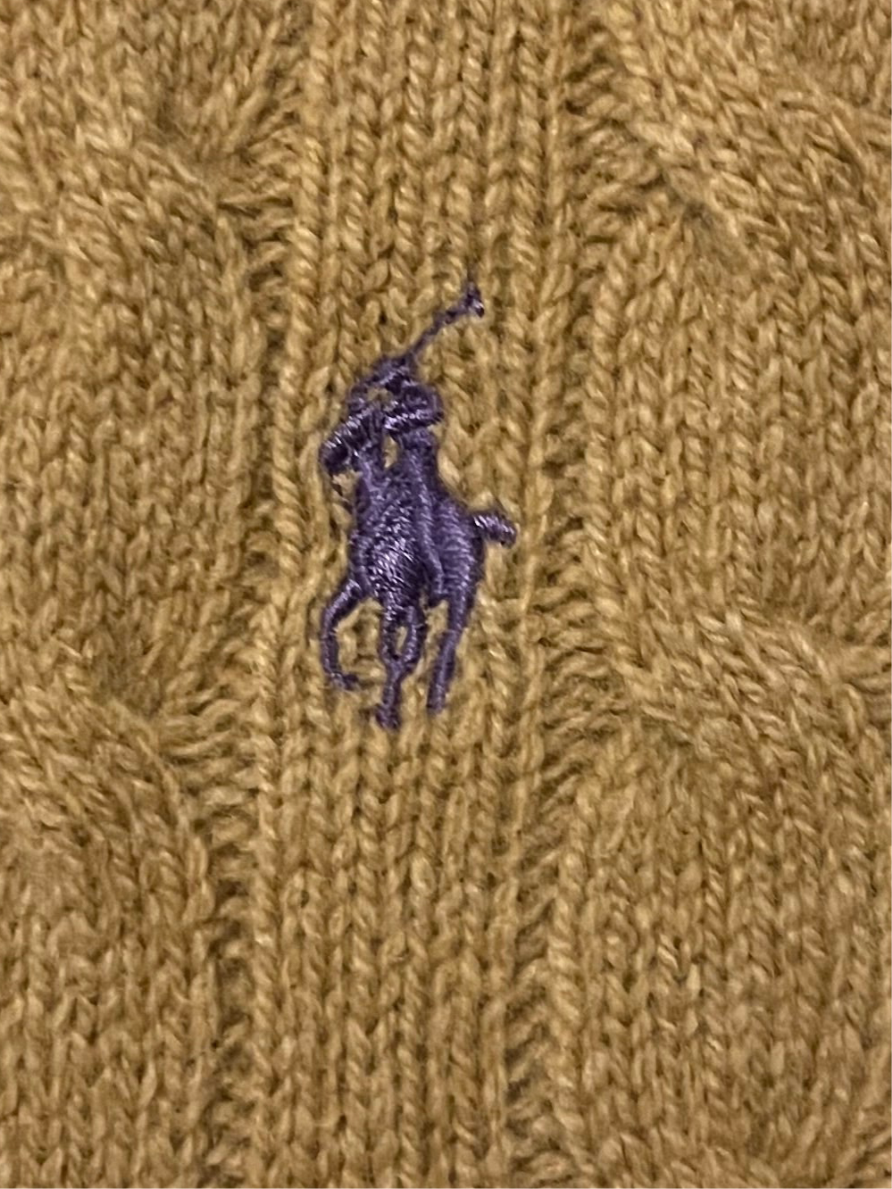Pull torsadé beige laine & cachemire Ralph Lauren - S