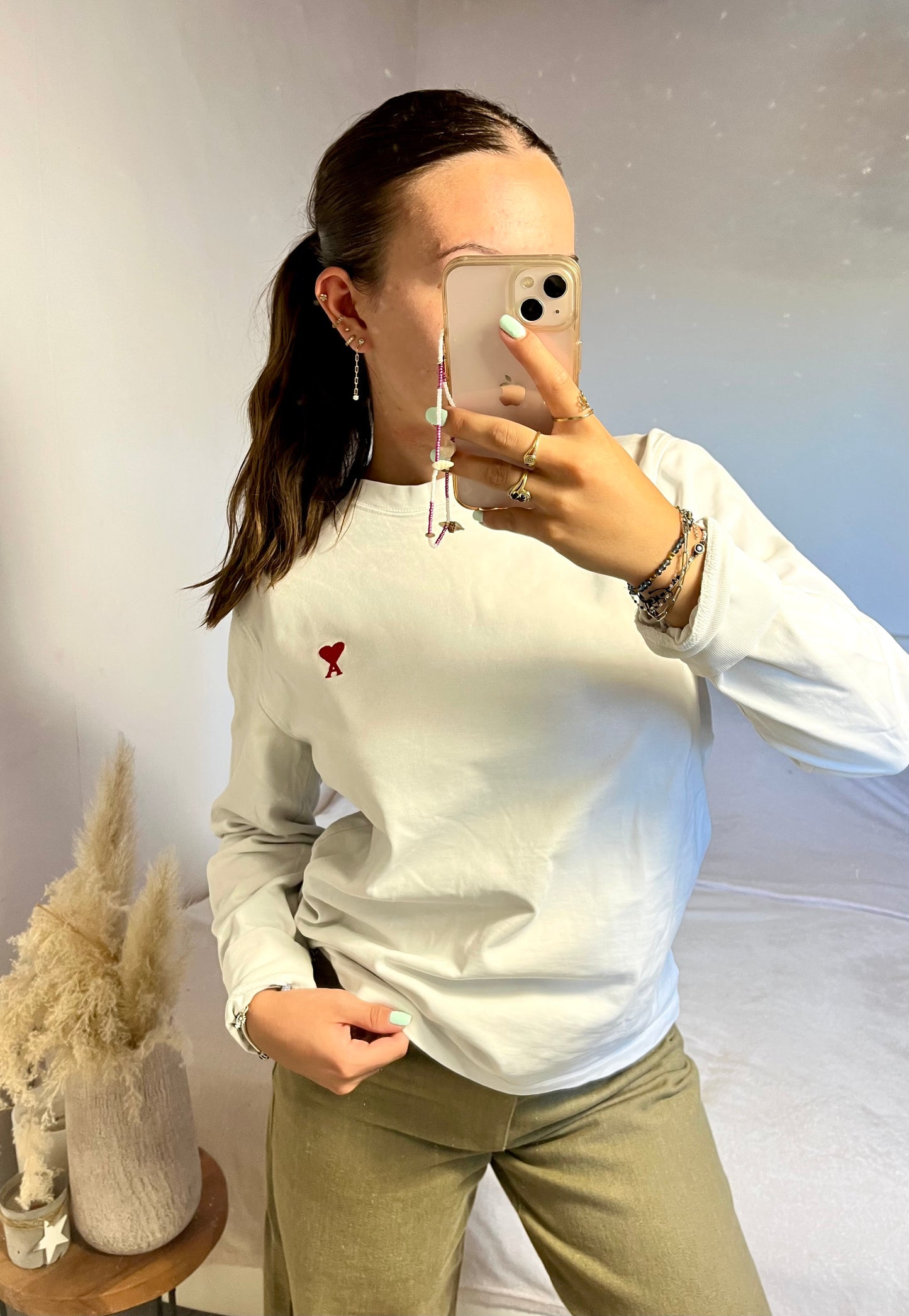 Pull léger blanc Ami Paris - M