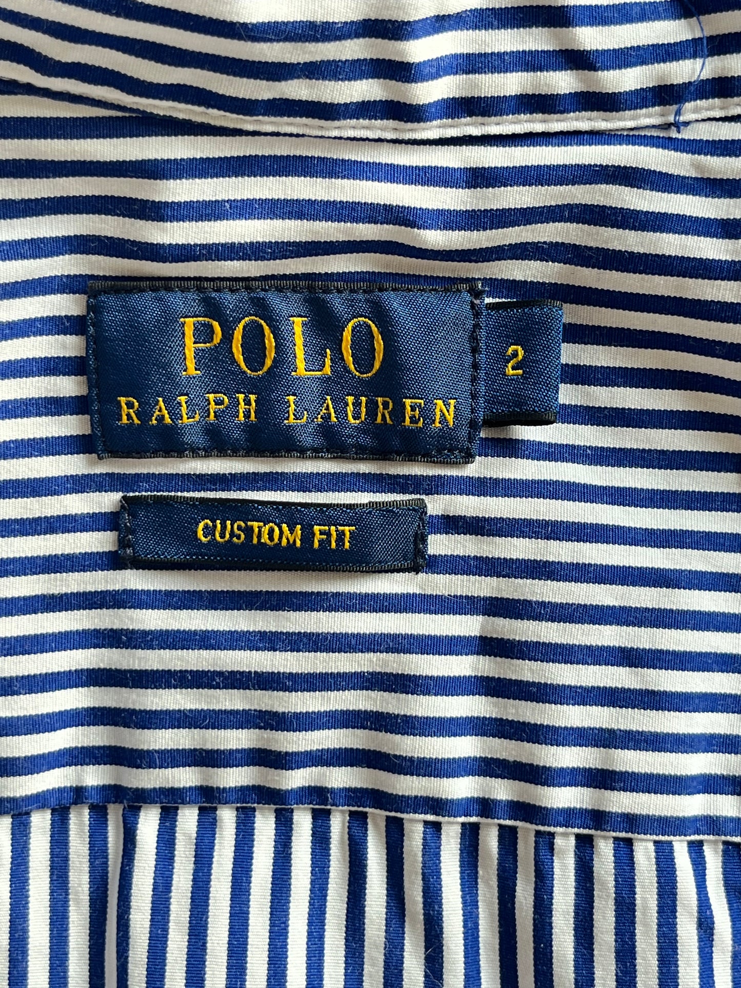 Chemise Ralph Lauren rayée blanche et bleu - S