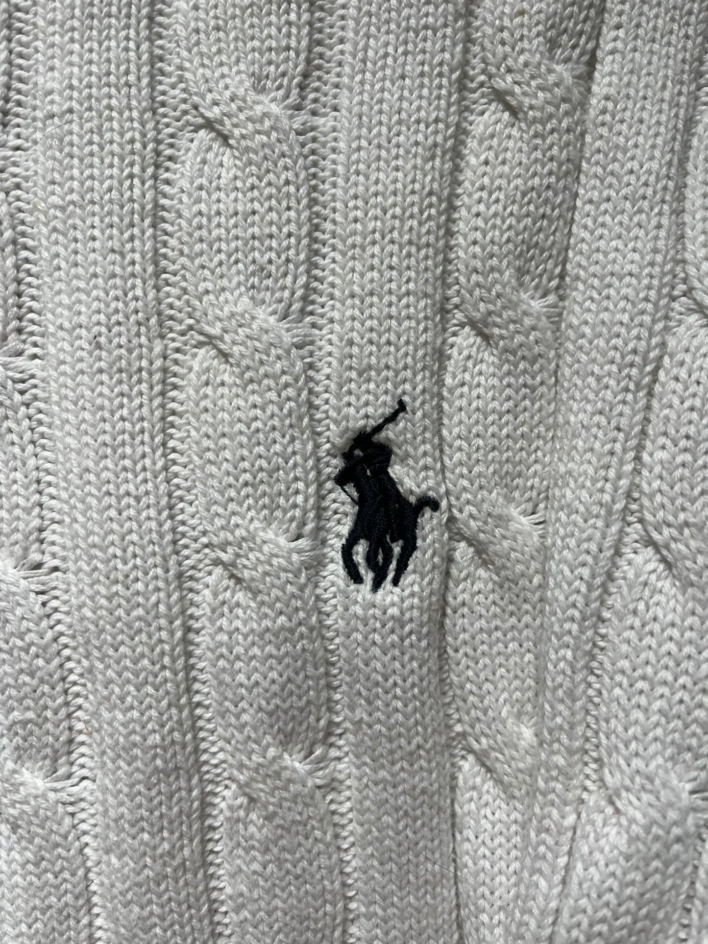 Pull torsadé blanc Ralph Lauren - M