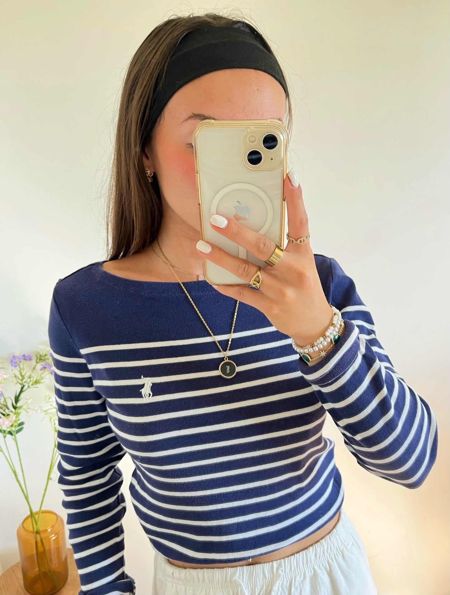Pull marinière col bateau Ralph Lauren - S
