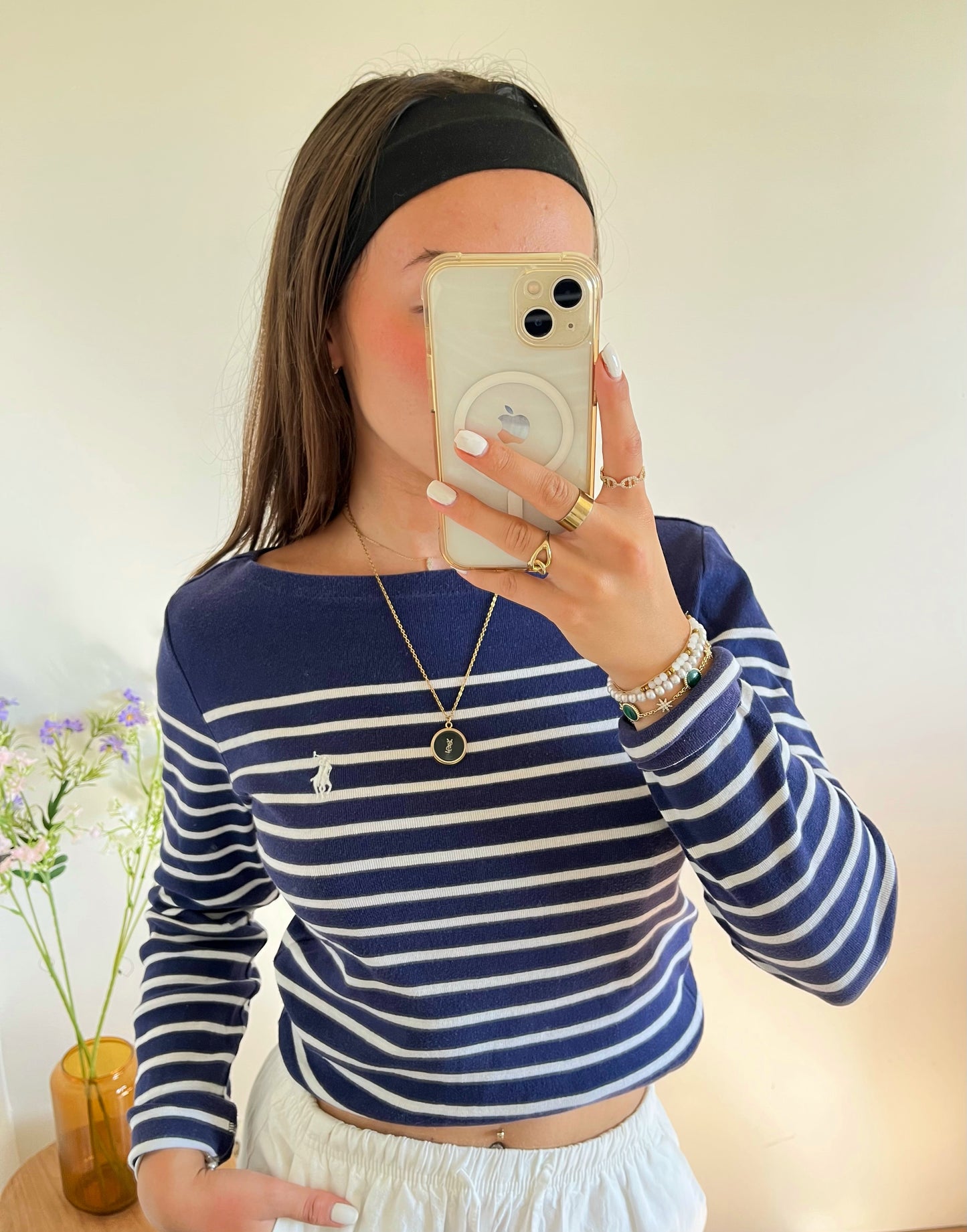 Pull marinière col bateau Ralph Lauren - S