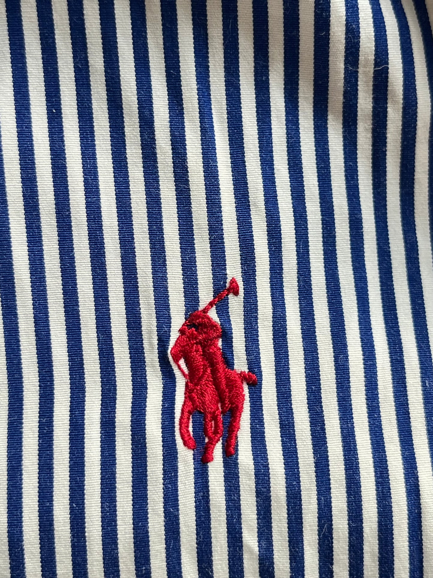 Chemise Ralph Lauren rayée blanche et bleu - S