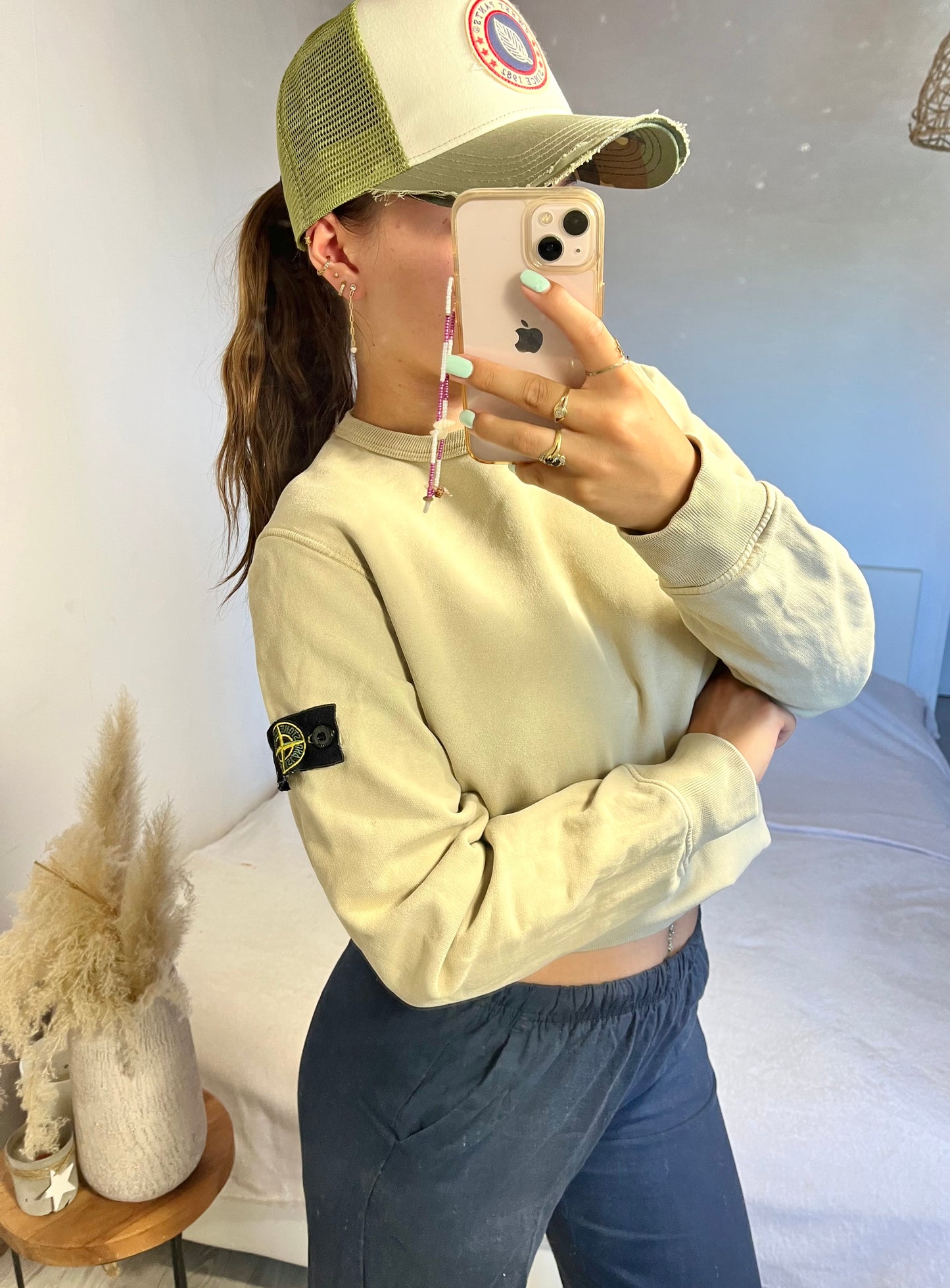 Pull crème Stone Island - S