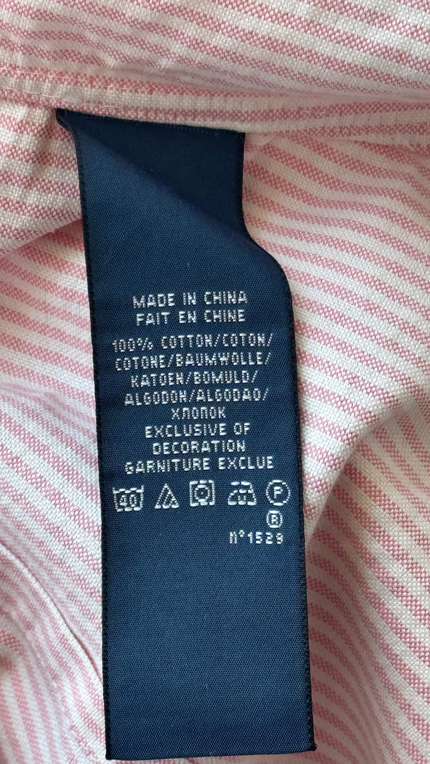 Chemise rayée rose Ralph Lauren - S