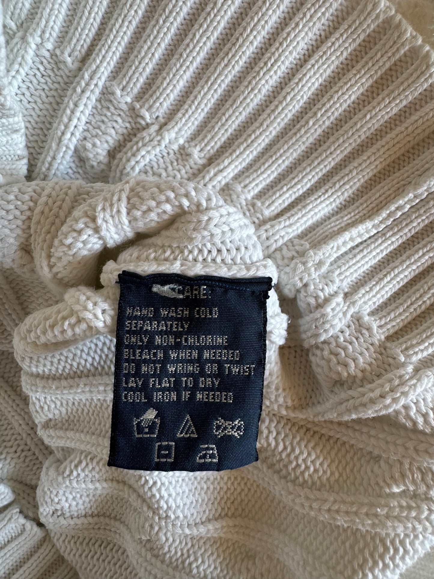 Polo torsadé blanc Ralph Lauren - S