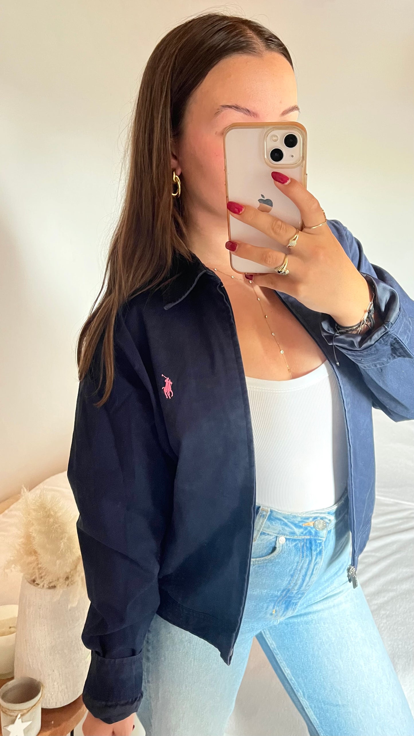 Veste en toile de coton marine Ralph Lauren - M