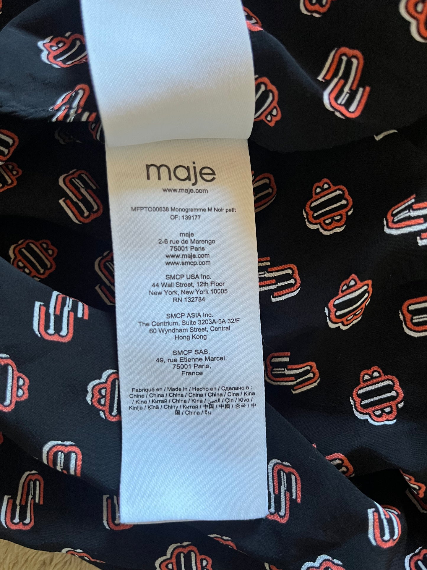 Chemisier monogramme Maje - M