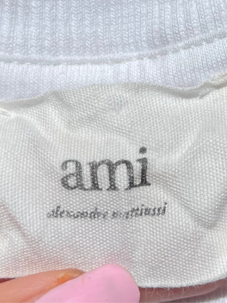 Pull col rond blanc Ami Paris - M