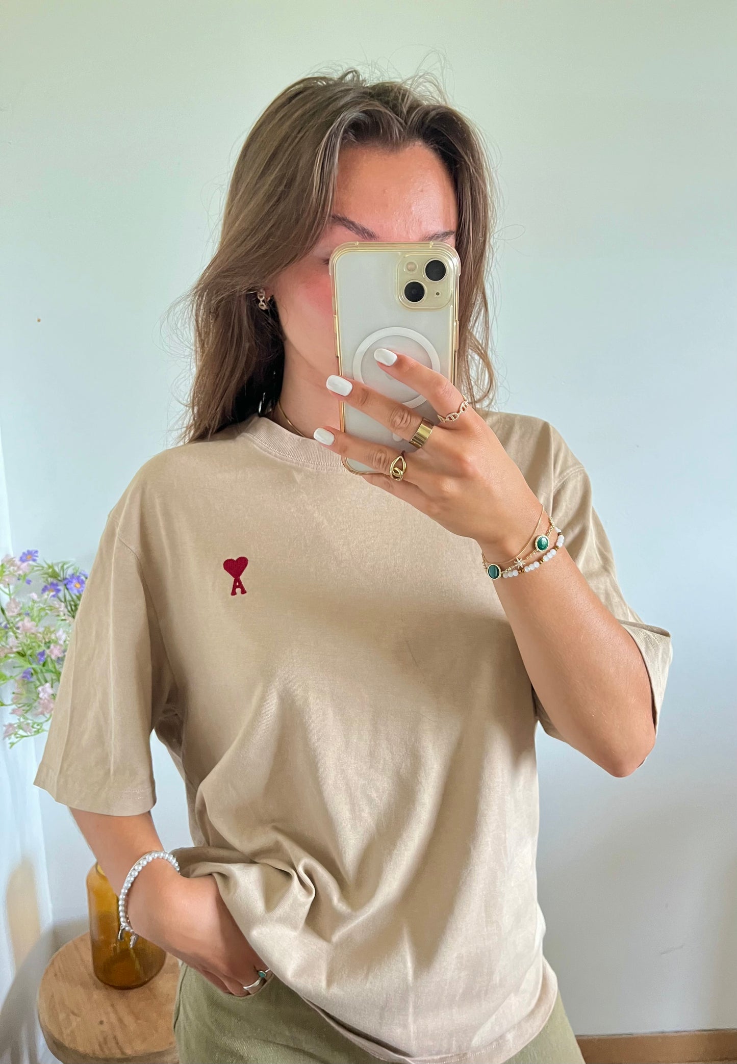 T-shirt beige Ami Paris - M homme / XL femme