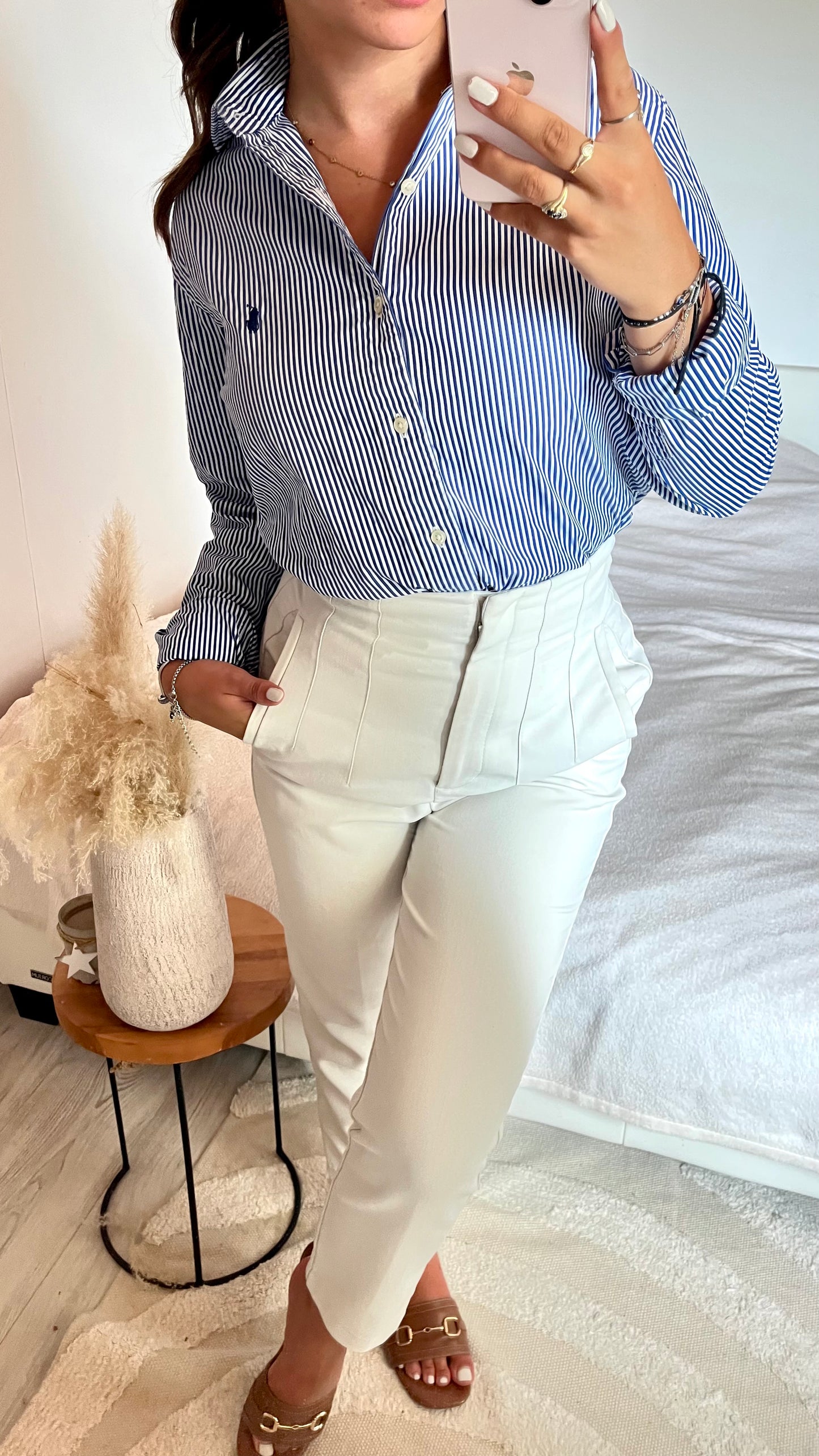 Chemise à rayures bleues Ralph Lauren - S/M