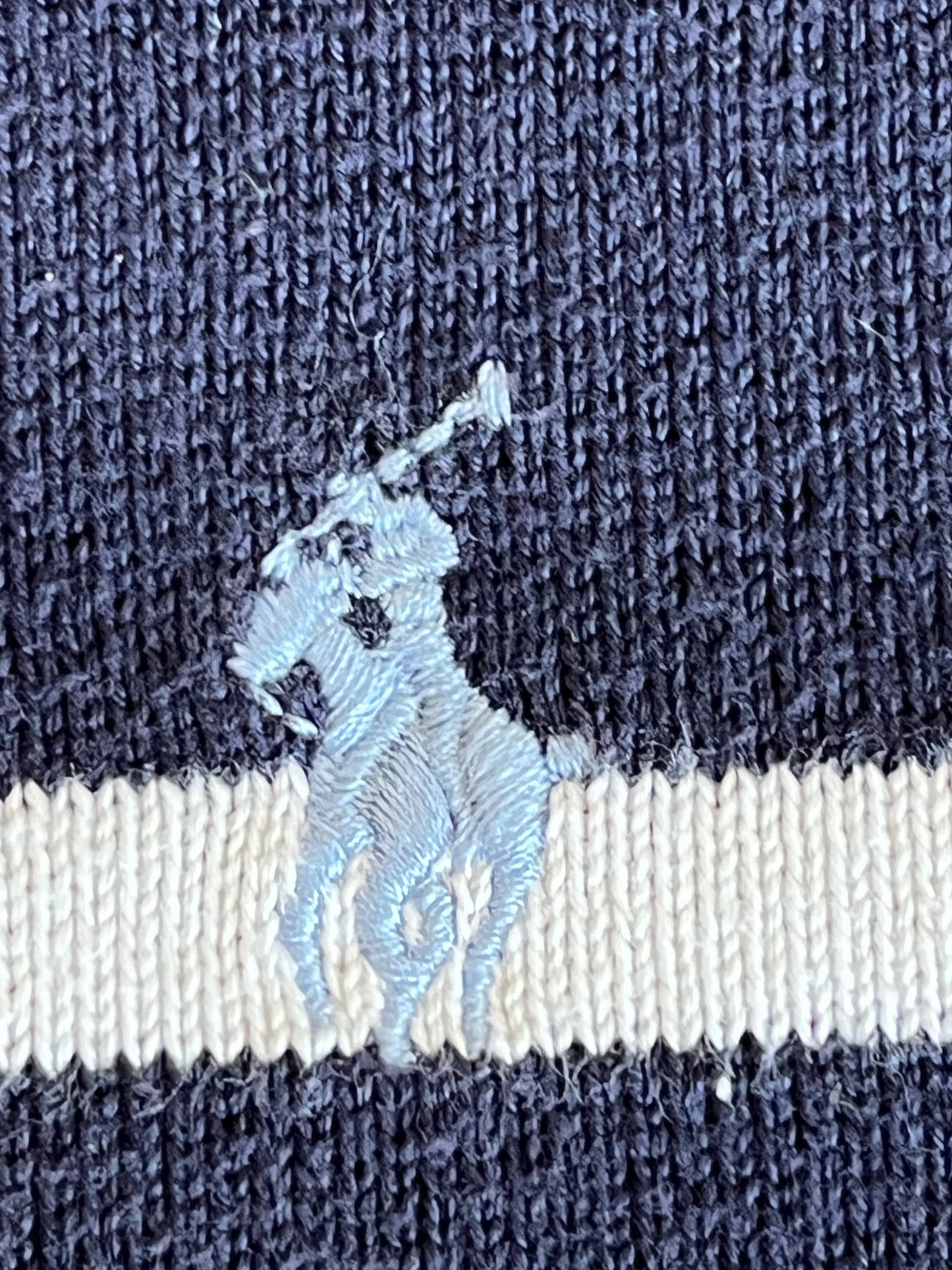Pull col V rayé Ralph Lauren - S