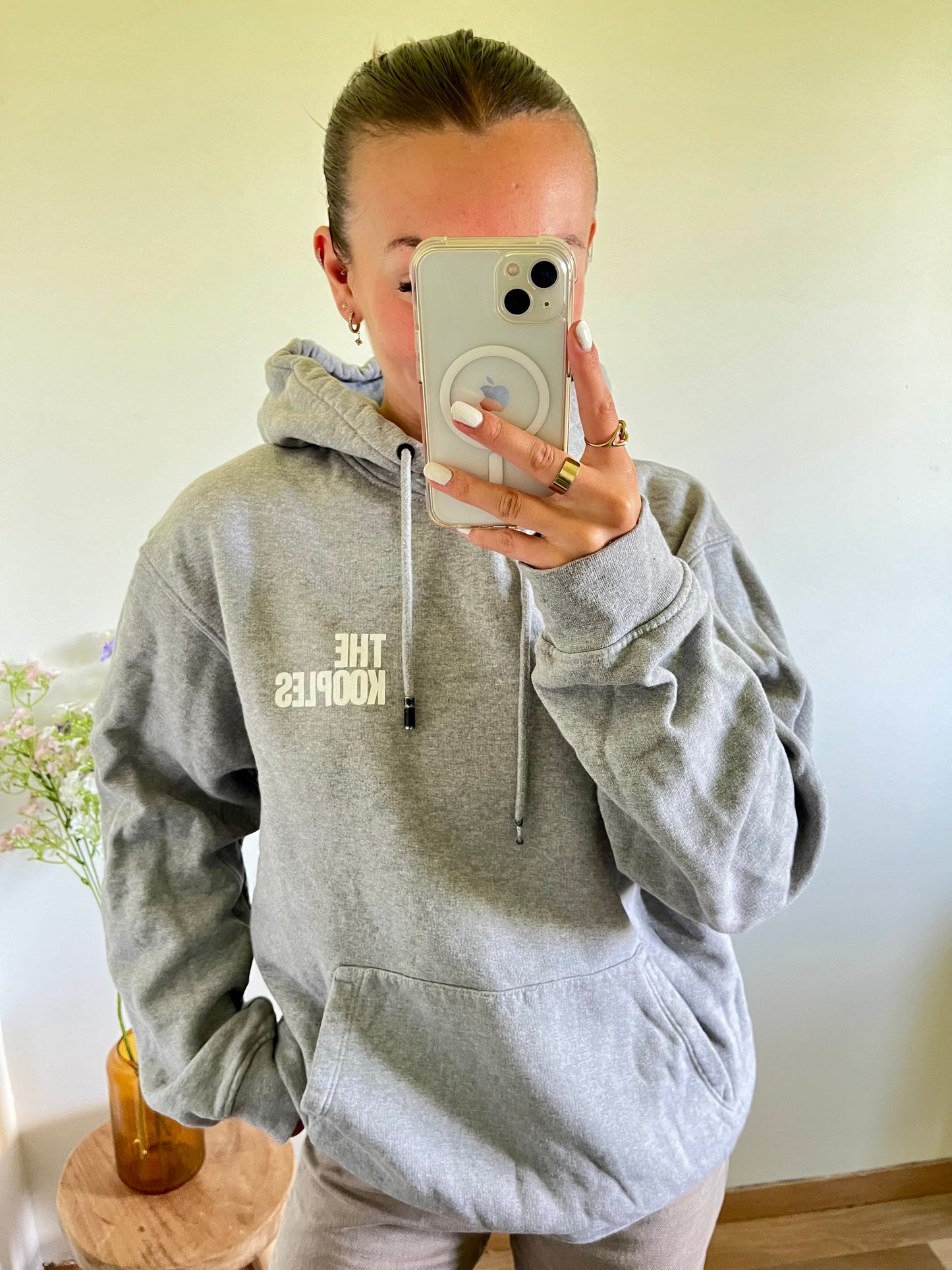 Sweat à capuche écritures dos The Kooples - L