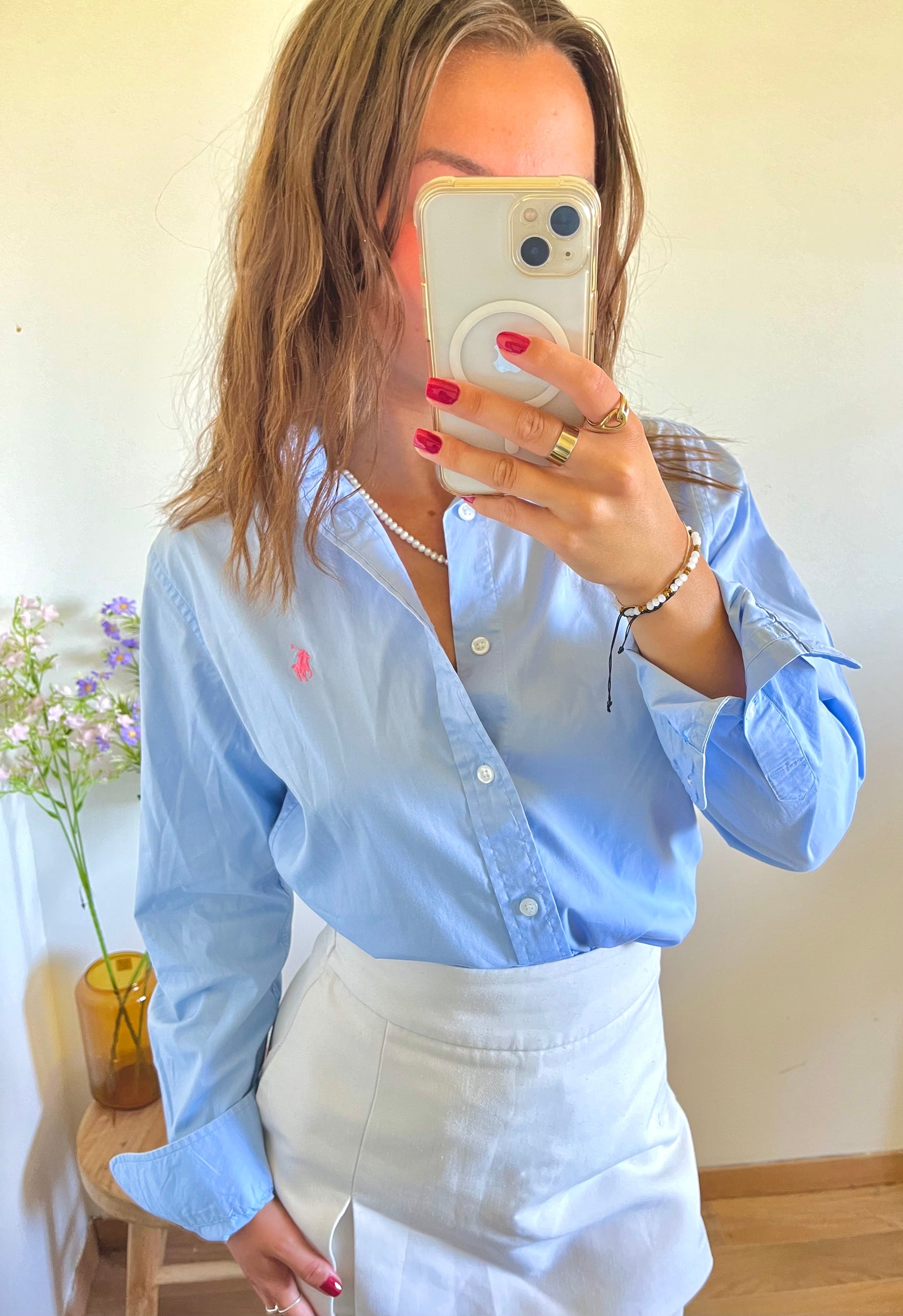 Chemise bleu pastel Ralph Lauren - M