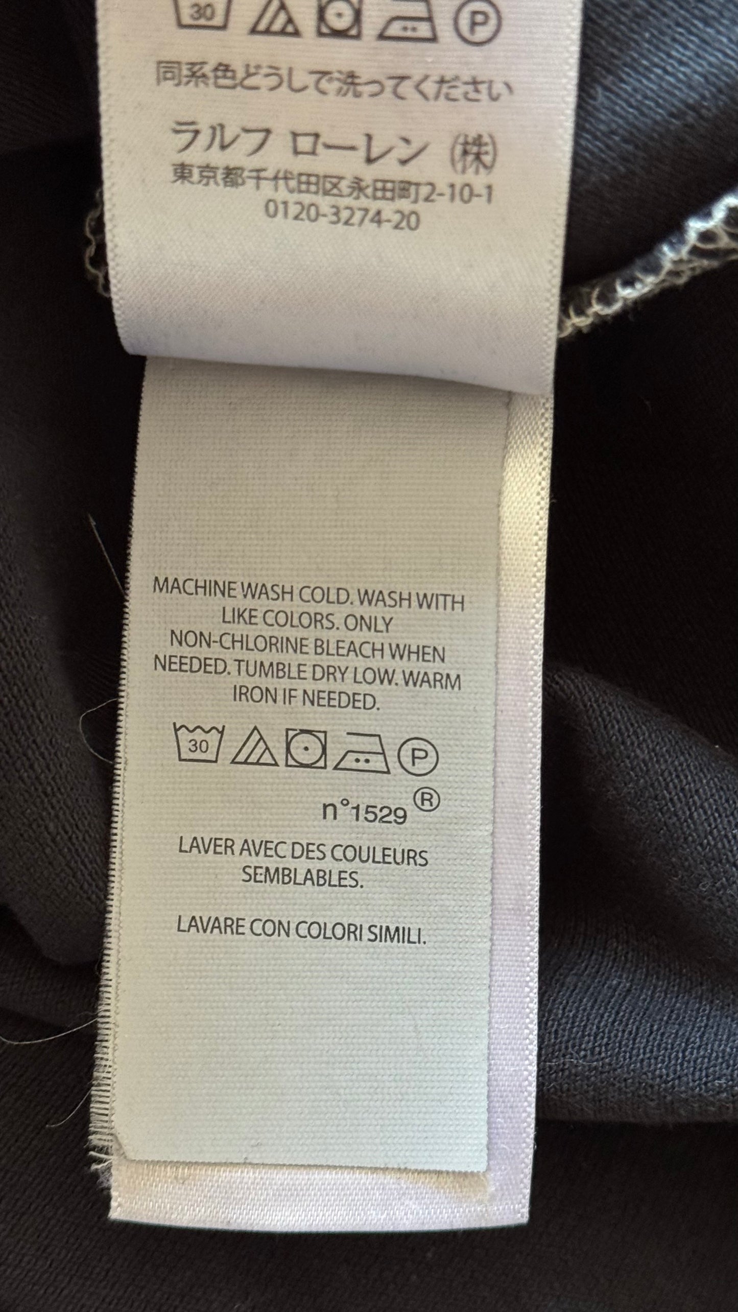 Polo noir Ralph Lauren - XS