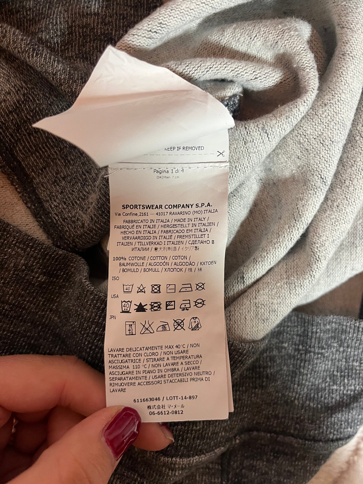 Pull gris chiné Stone Island - S