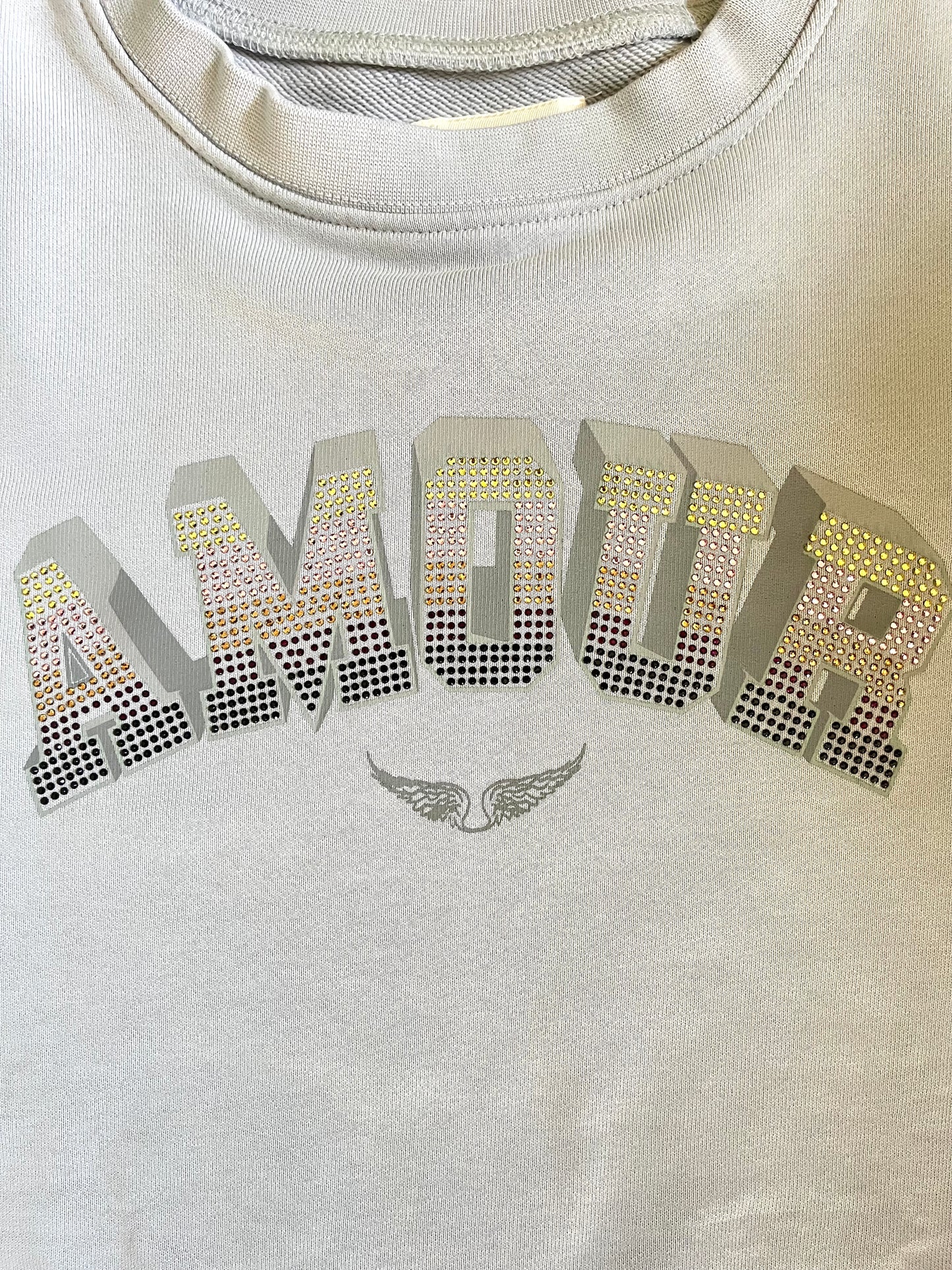 Sweat Zadig & Voltaire gris strass - M