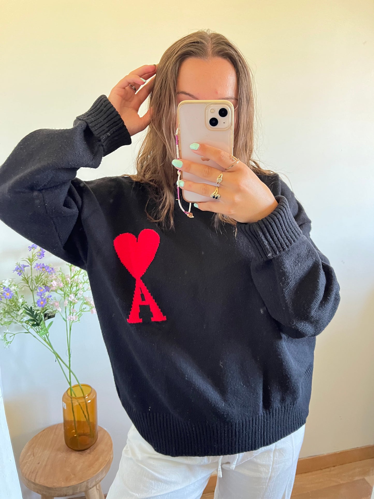Pull noir Ami Paris - M femme / S homme