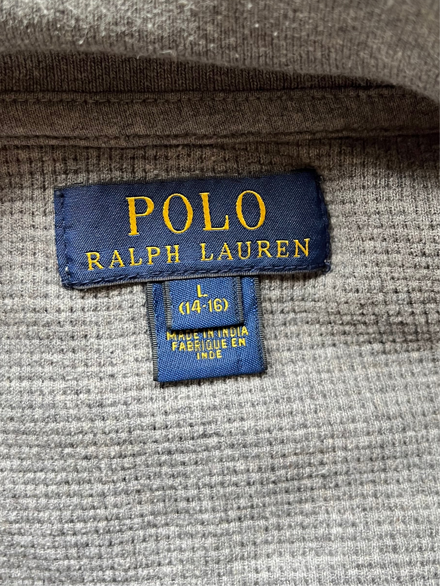 Pull demi-zip gris Ralph Lauren - S