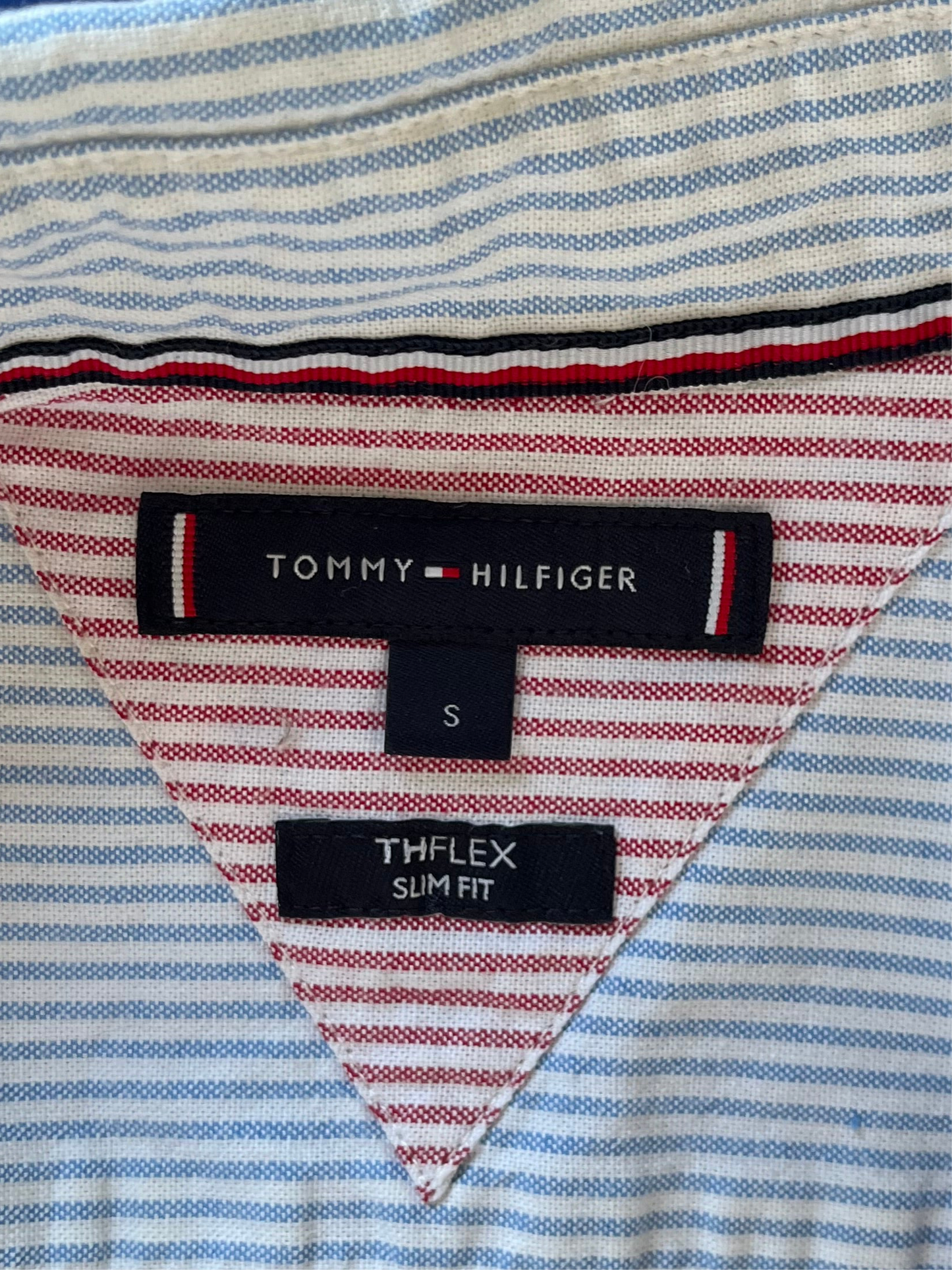 Chemise rayée bleue Tommy Hilfiger - L