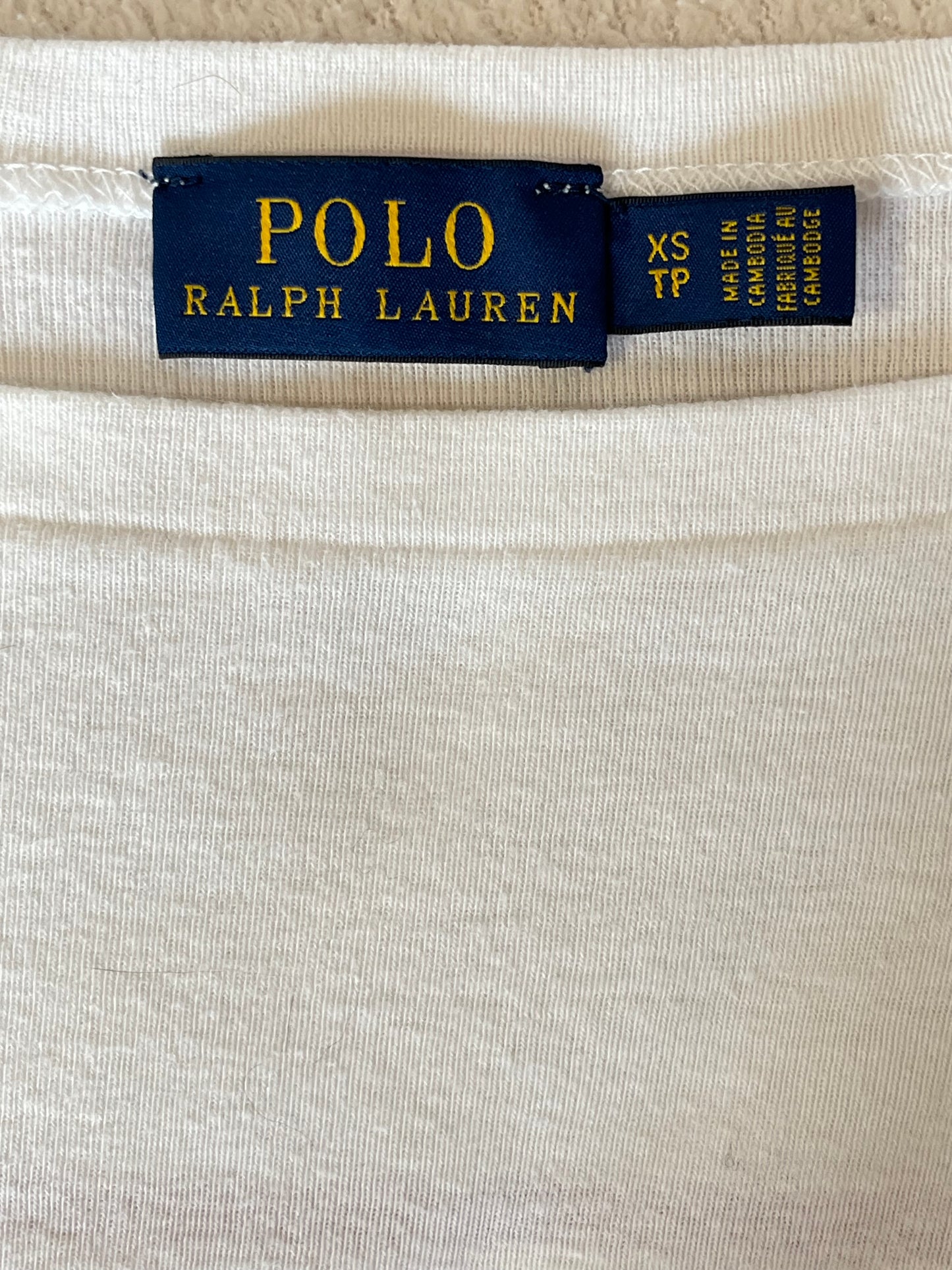 Pull col bateau marinière rouge Ralph Lauren - XS