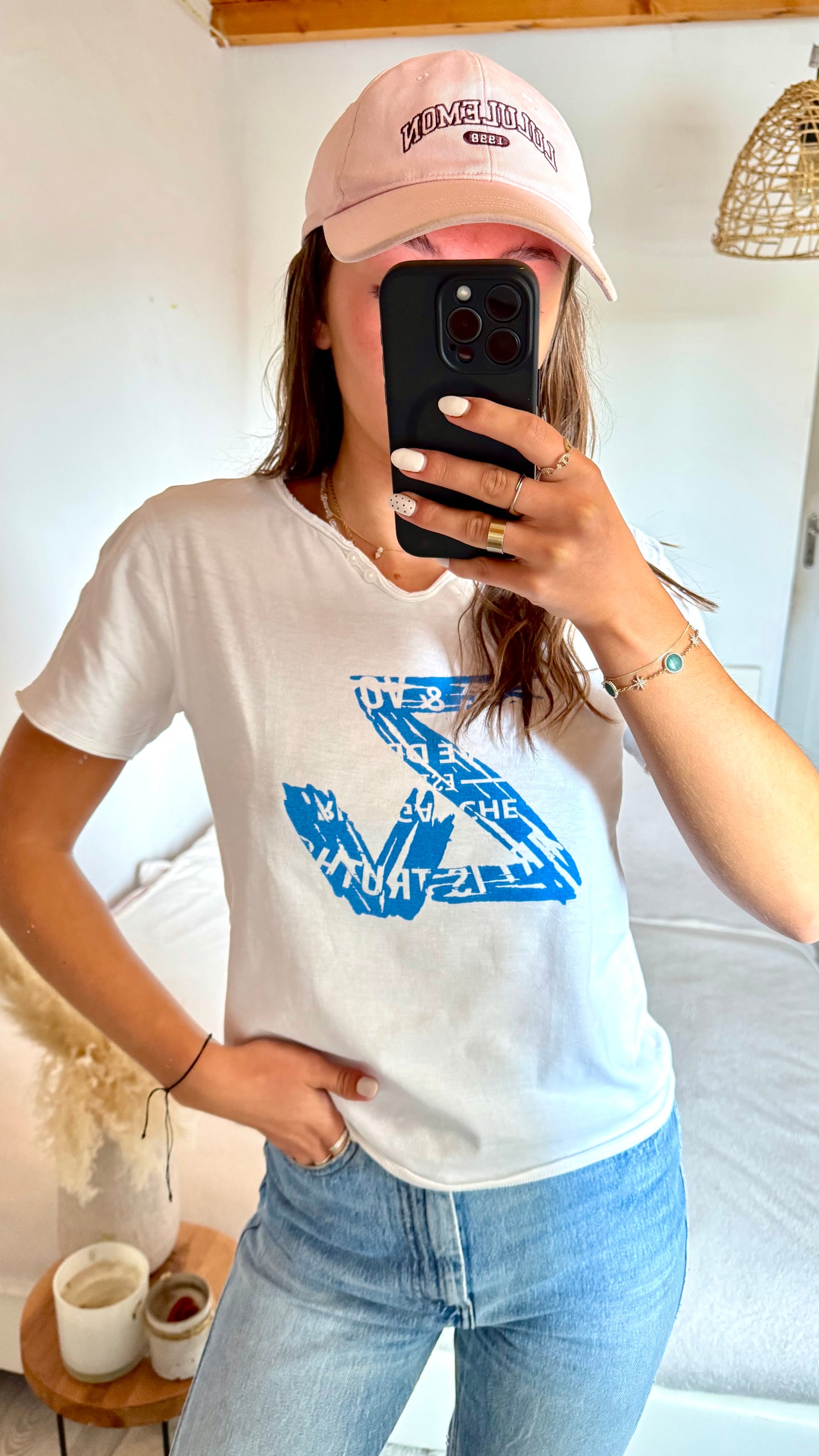 T-shirt blanc et bleu Zadig & Voltaire - XS