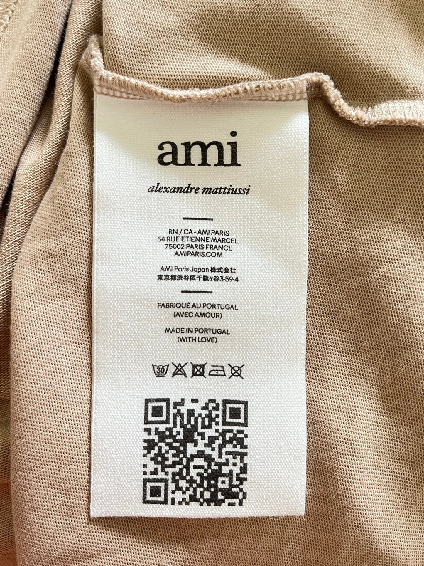 T-shirt beige Ami Paris - M homme / XL femme