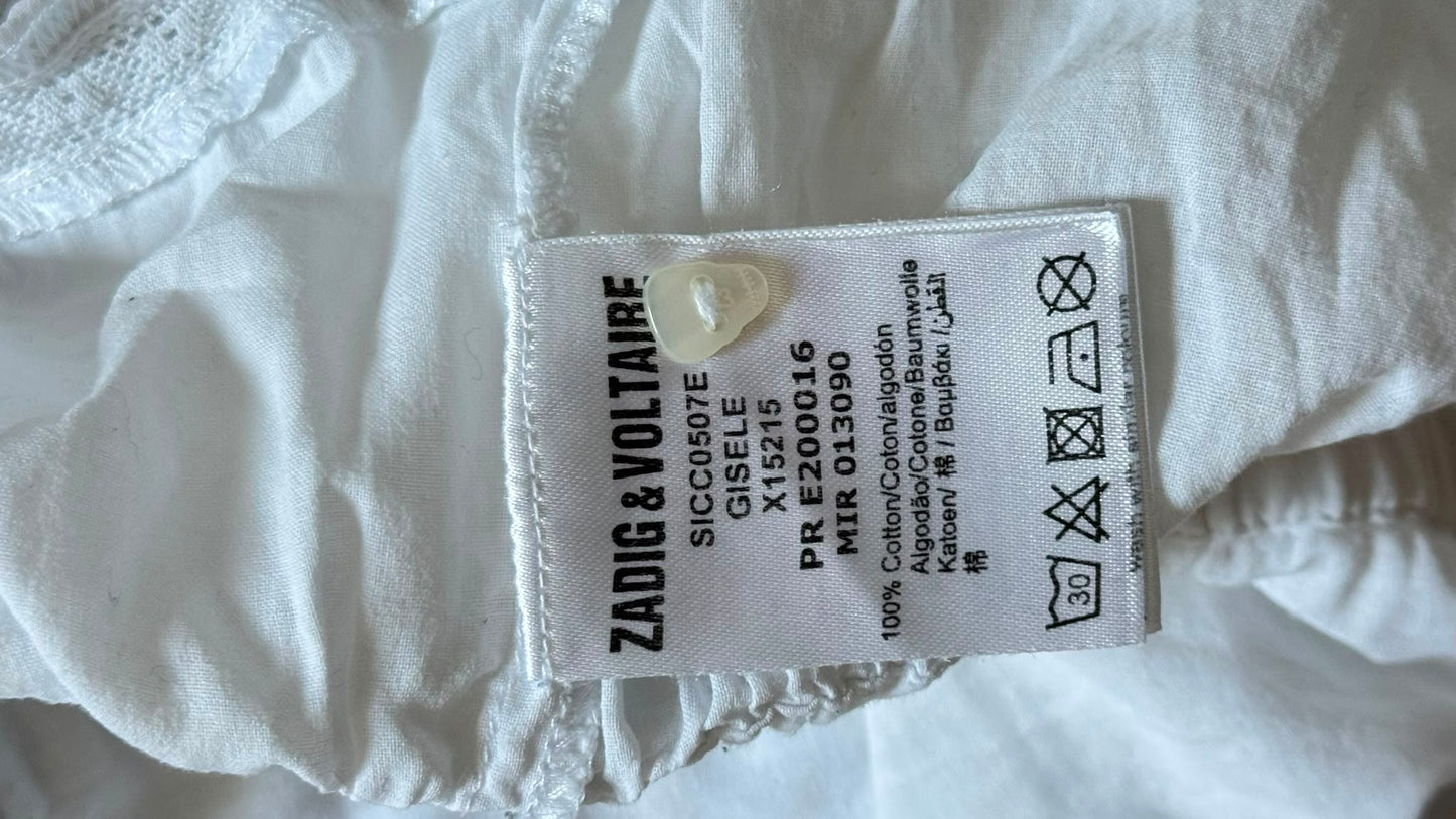 Blouse manches courtes blanche Zadig & Voltaire - S