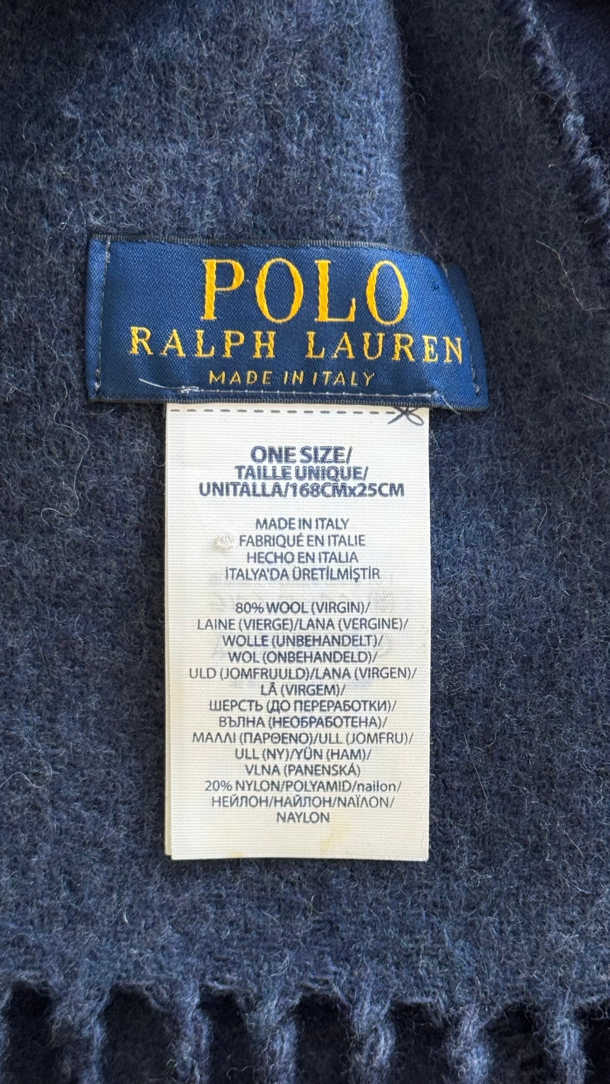 Écharpe en laine marine Ralph Lauren - TU