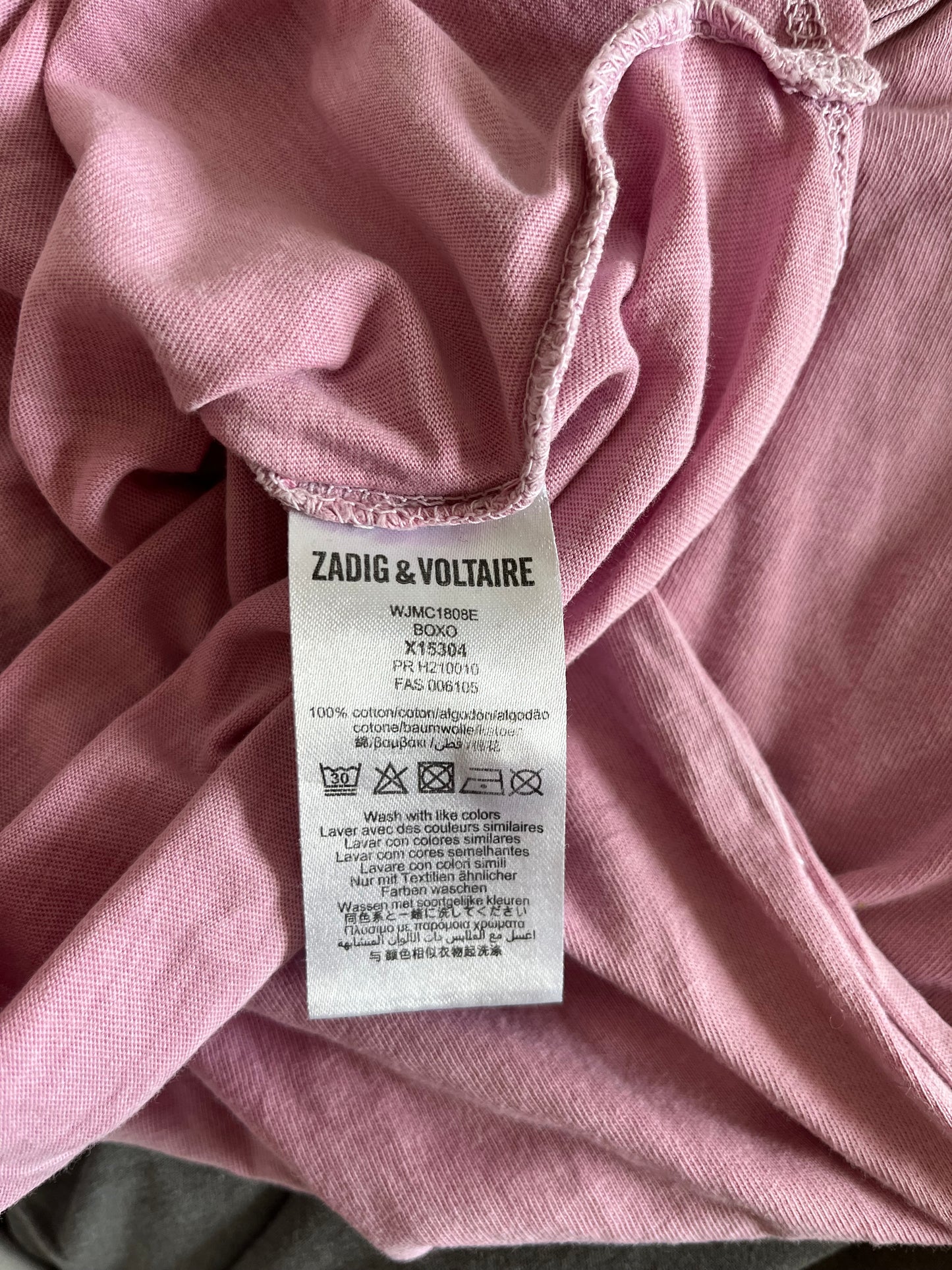 T-shirt manche longue rose Zadig & Voltaire - S