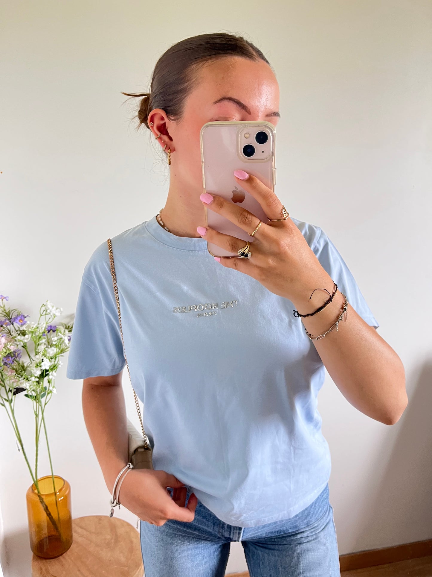 T-shirt bleu pastel The Kooples - S