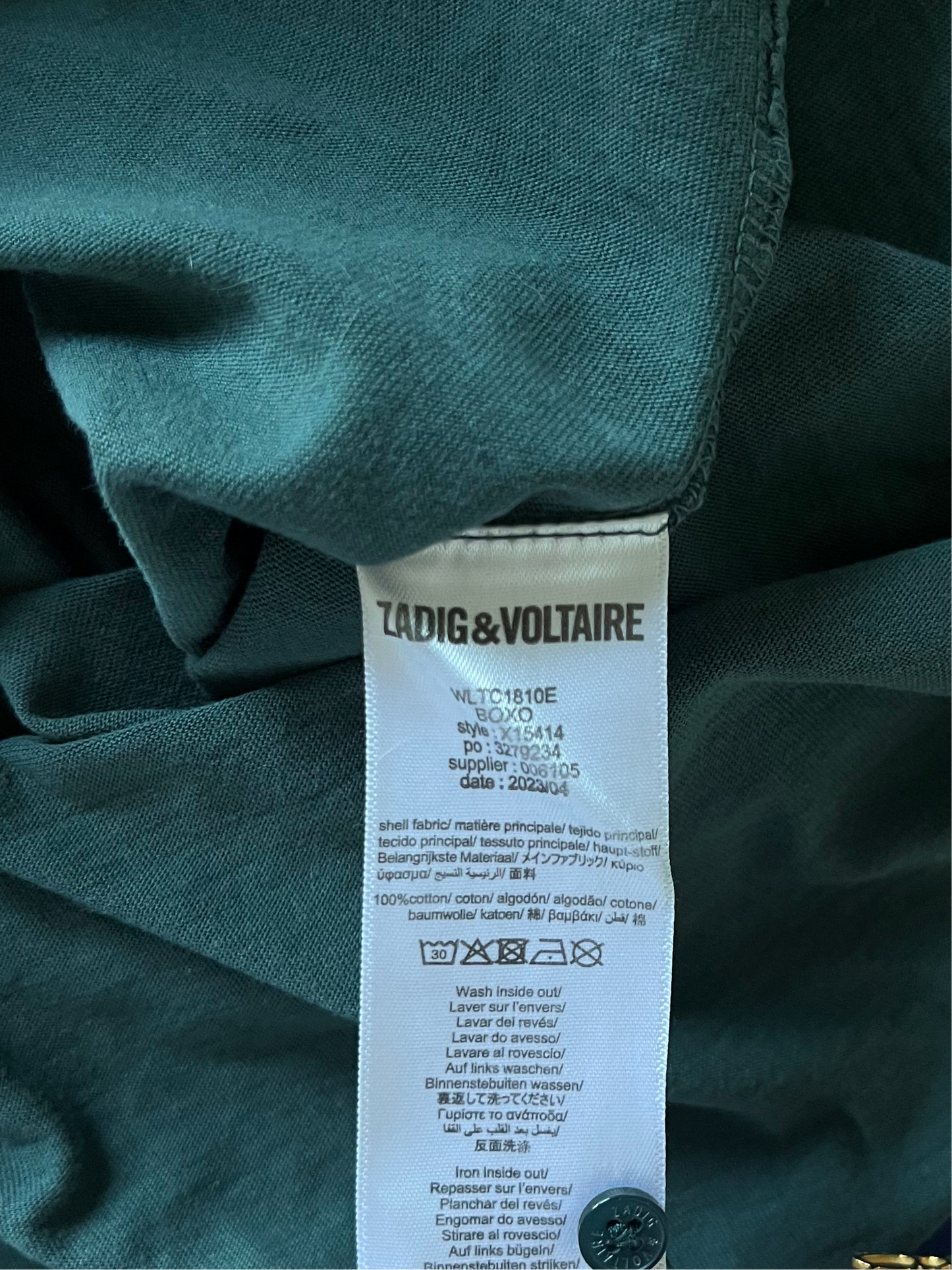 T-shirt vert Zadig & Voltaire - S