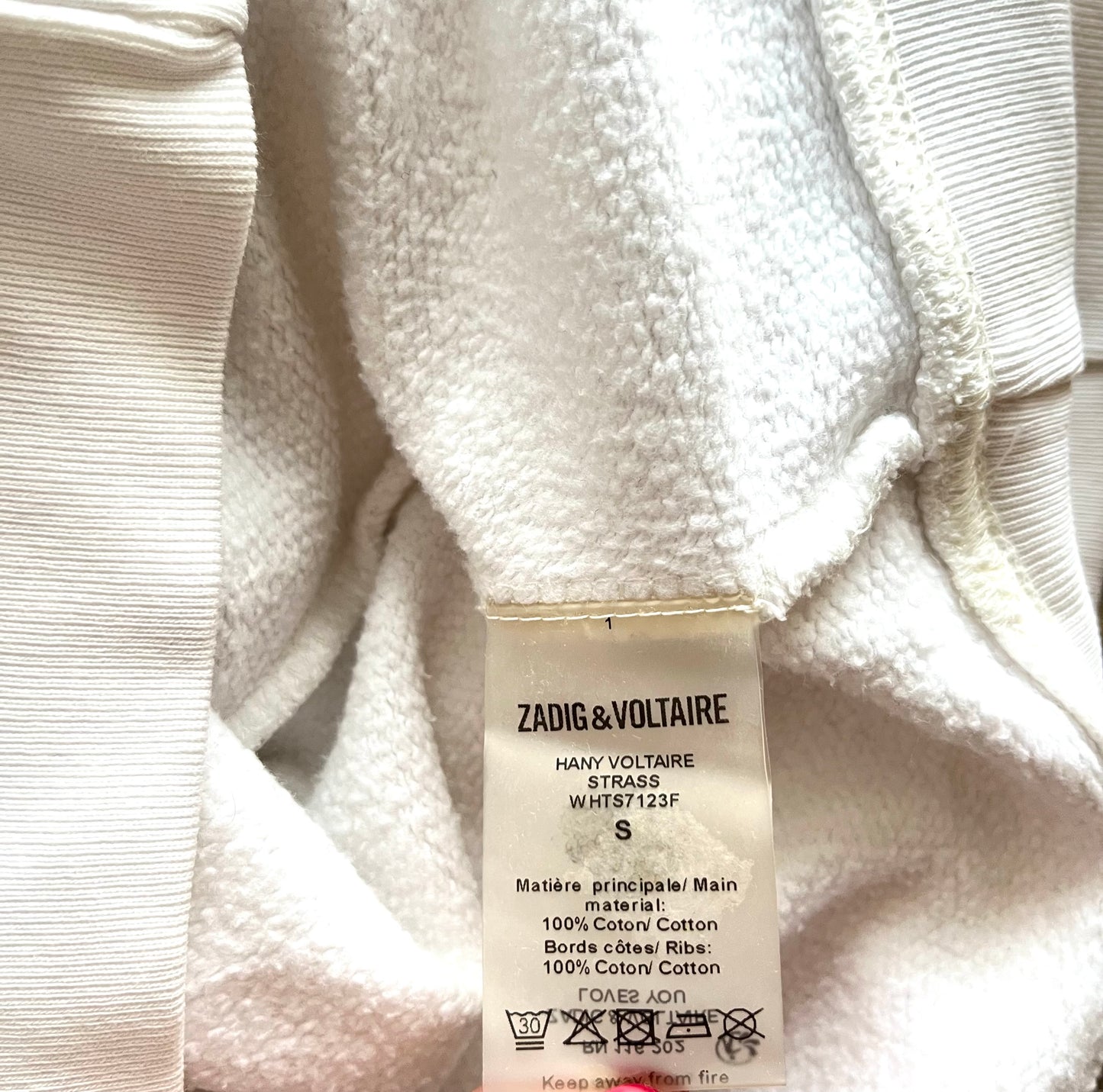 Sweat blanc paillette Zadig & Voltaire - S