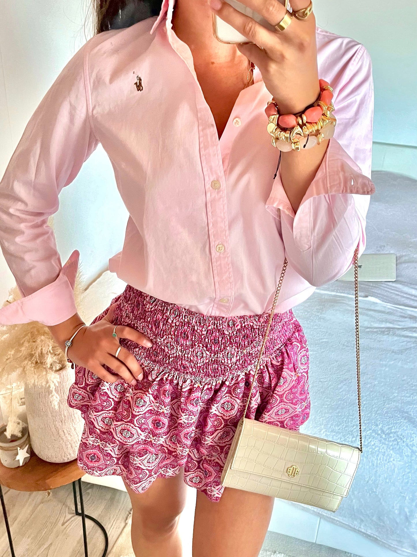 Chemise Ralph Lauren rose - XS
