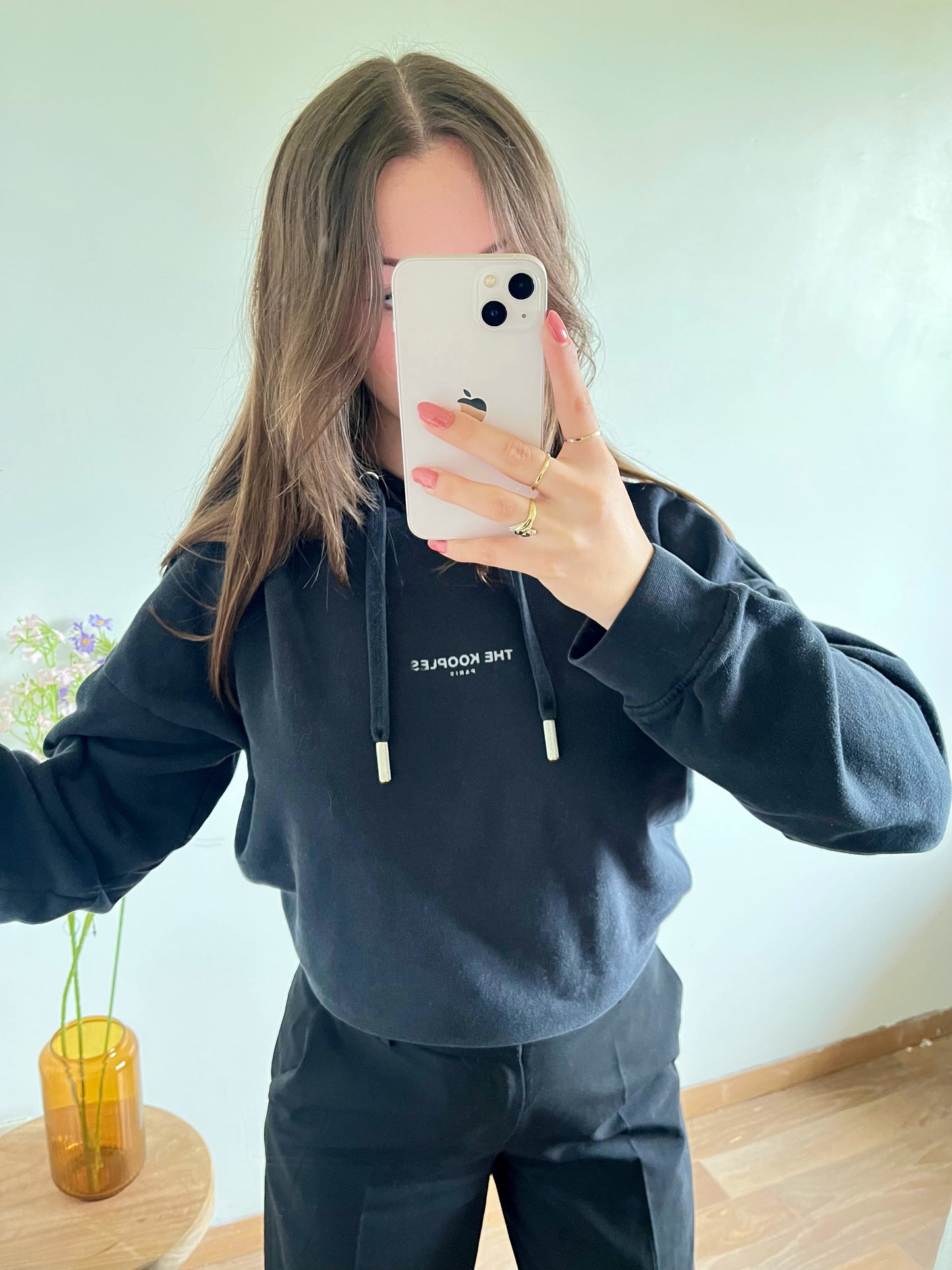 Sweat à capuche noir The Kooples - M