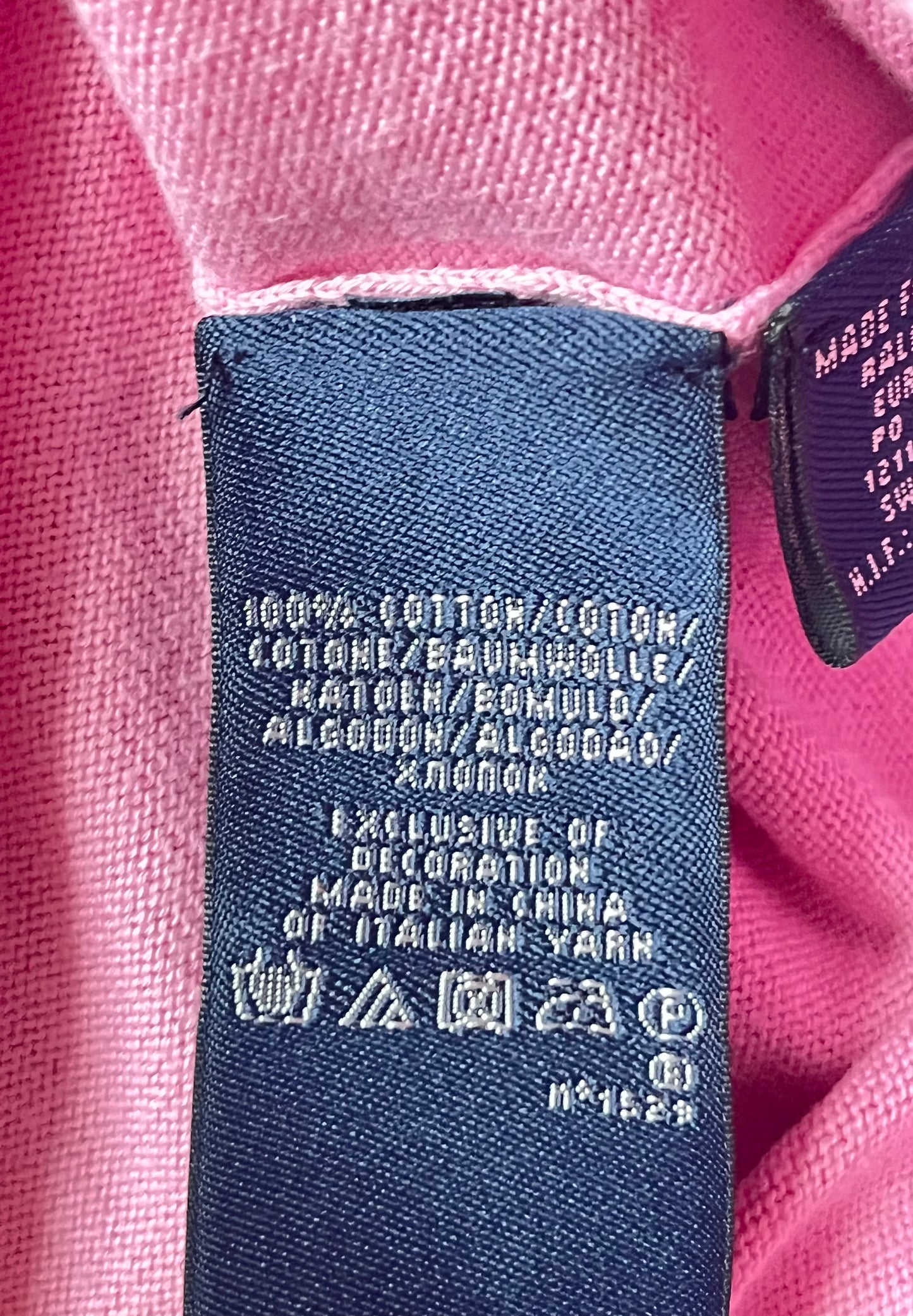 Pull col V rose Ralph Lauren - M