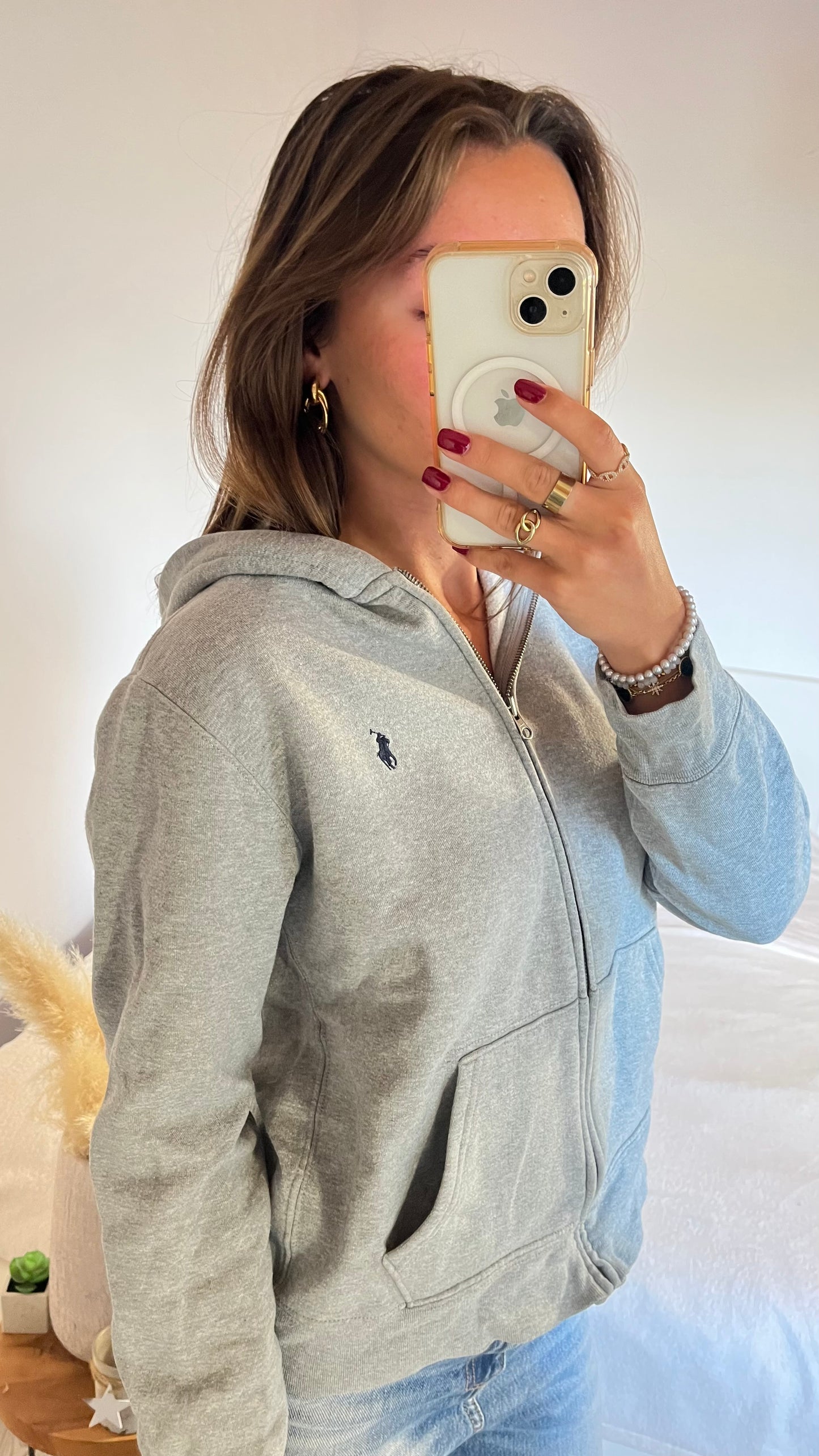 Veste à capuche grise Ralph Lauren - S