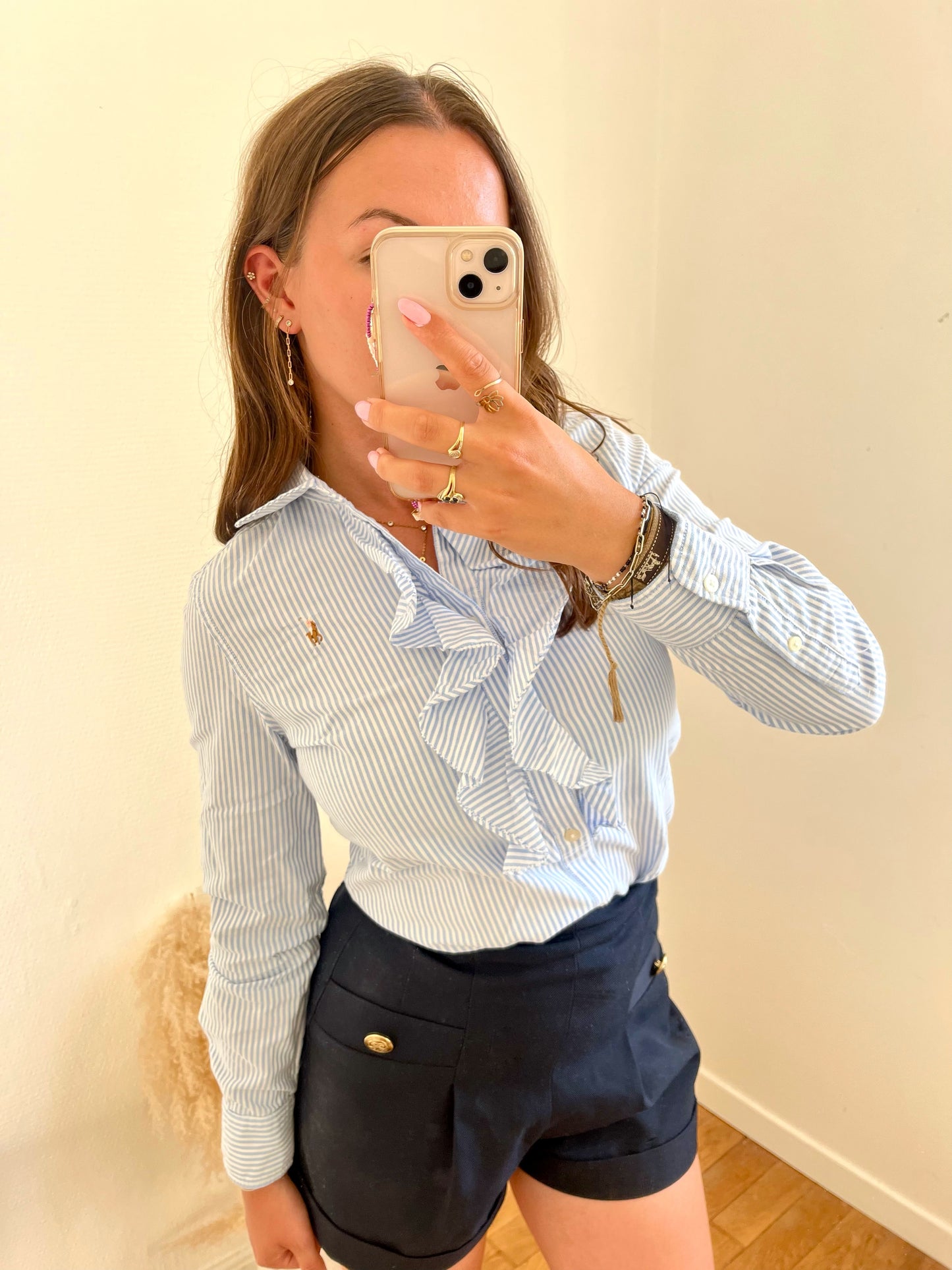 Chemise à froufrou Ralph Lauren -