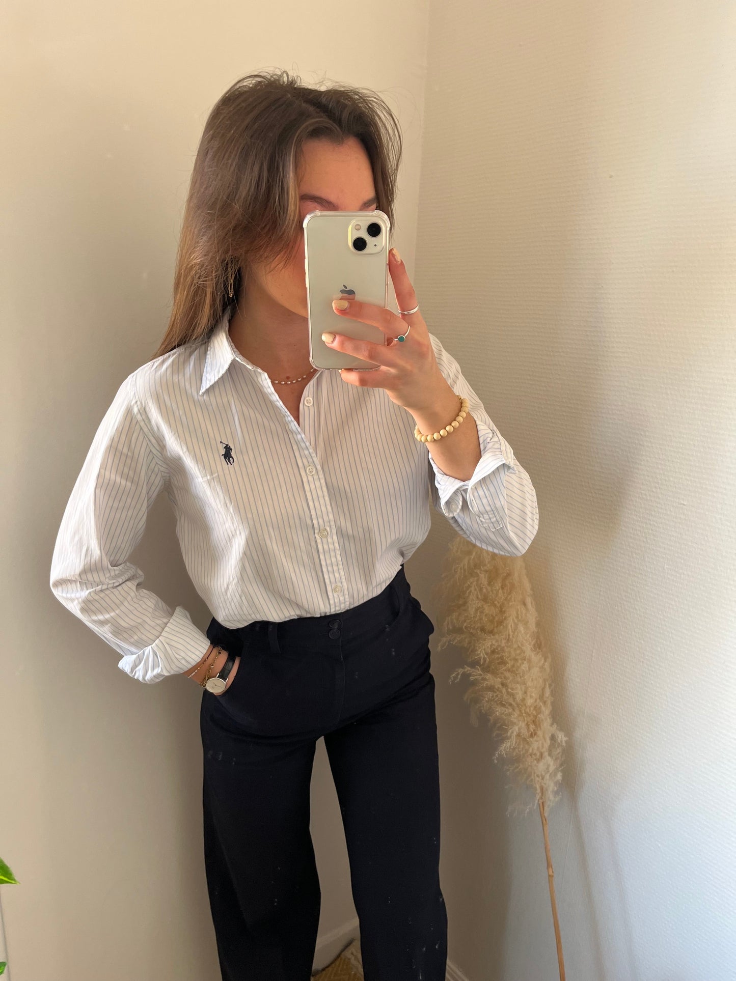 Chemise blanche rayée Ralph Lauren - S