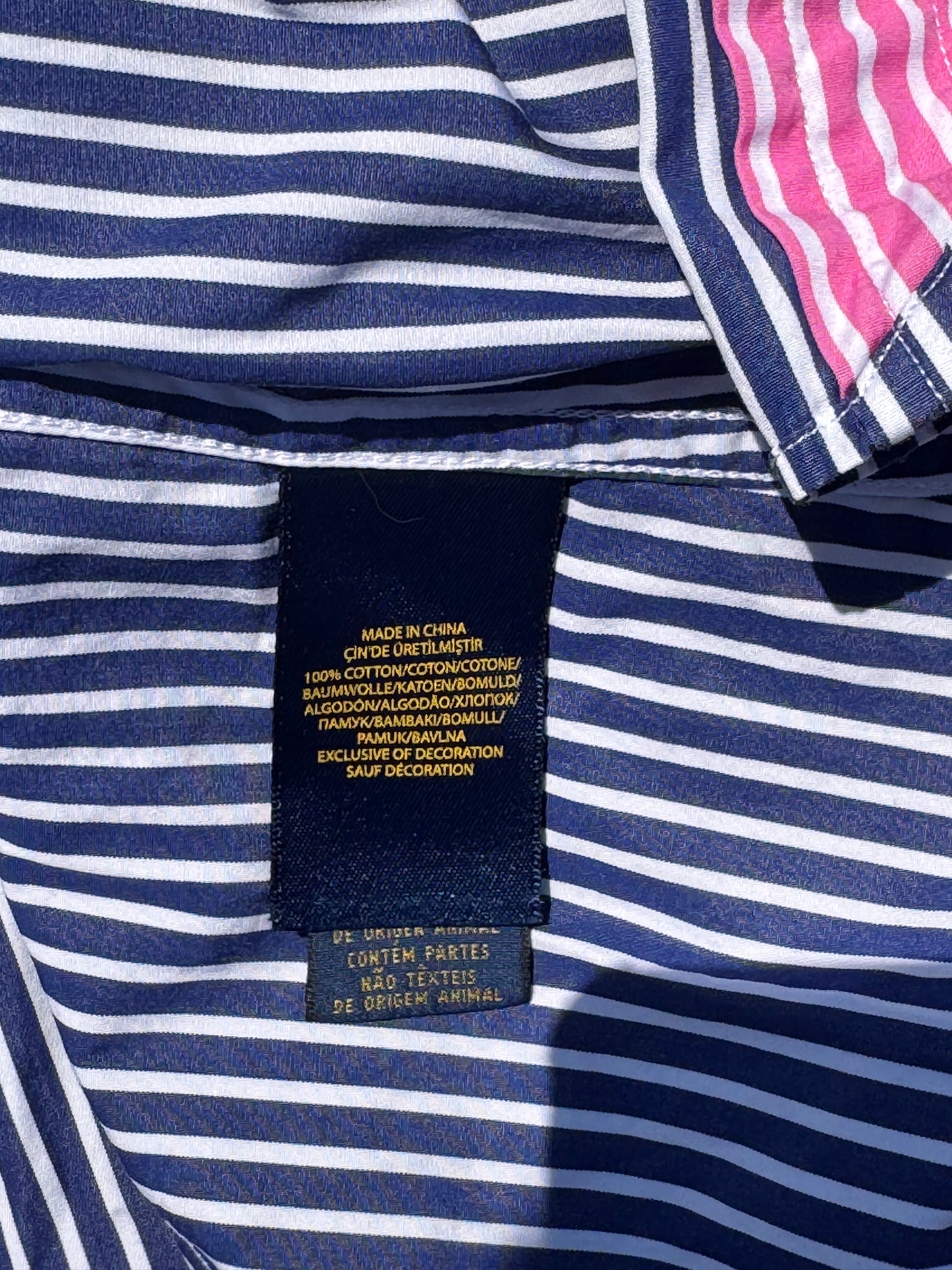 Chemise rayée manches courtes Ralph Lauren - S