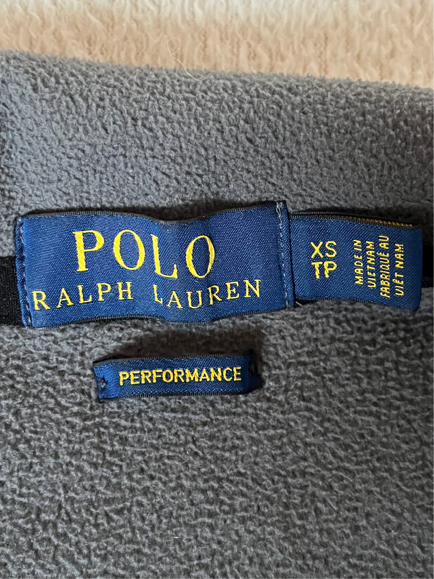 Polaire demi-zip grise Ralph Lauren - S femme / XS homme