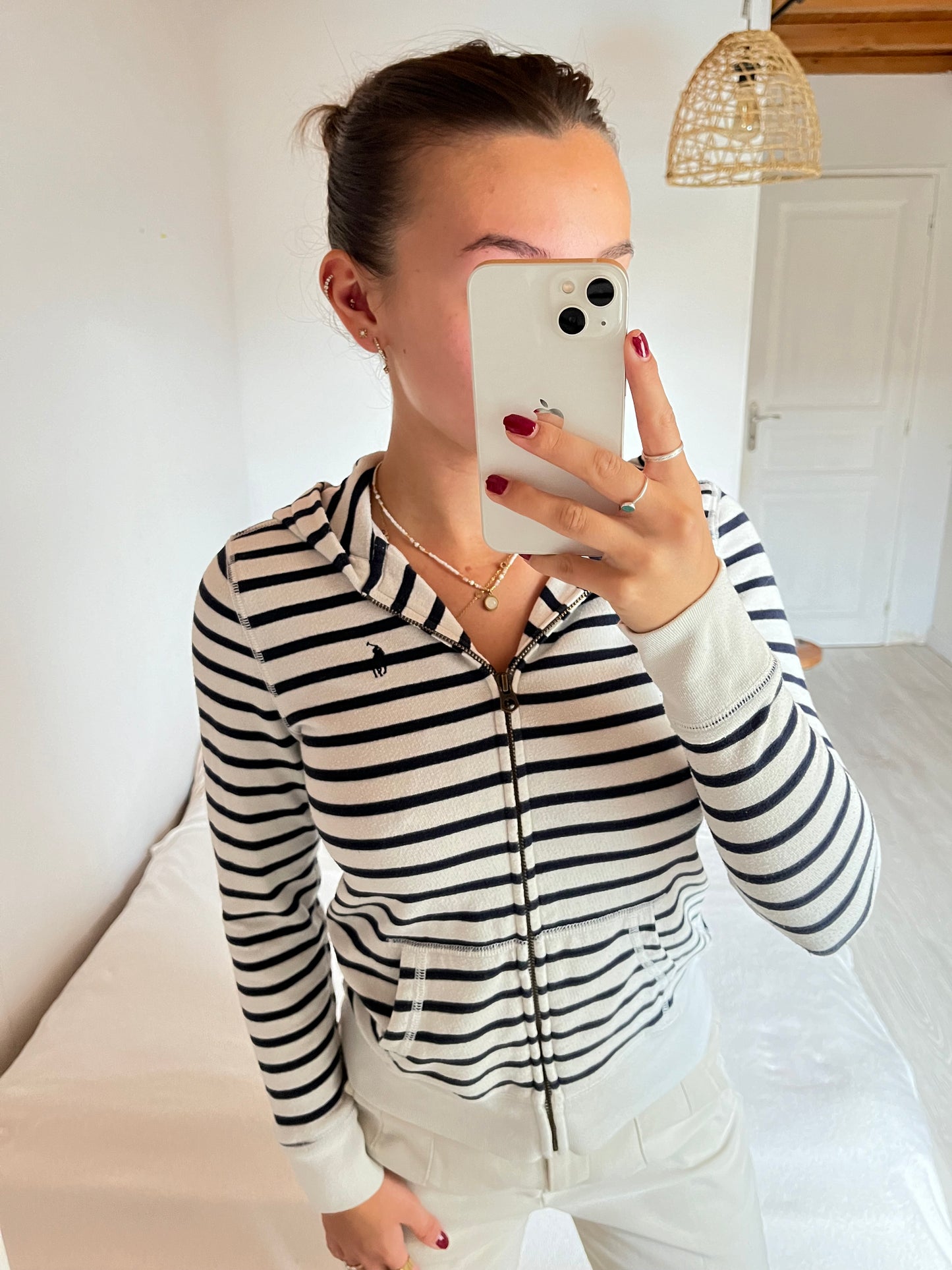 Veste à capuche marinière Ralph Lauren - XS