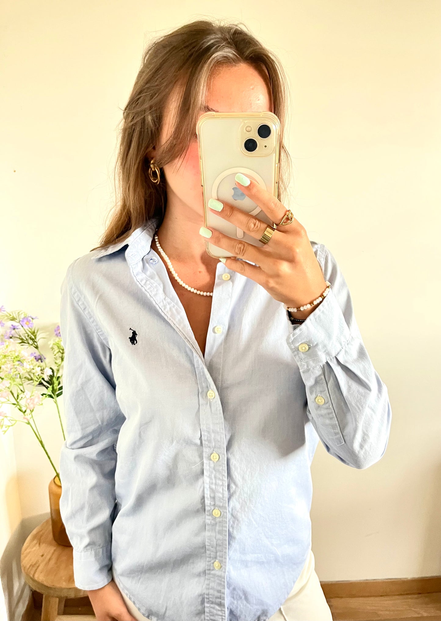 Chemise bleue claire Ralph Lauren - XS