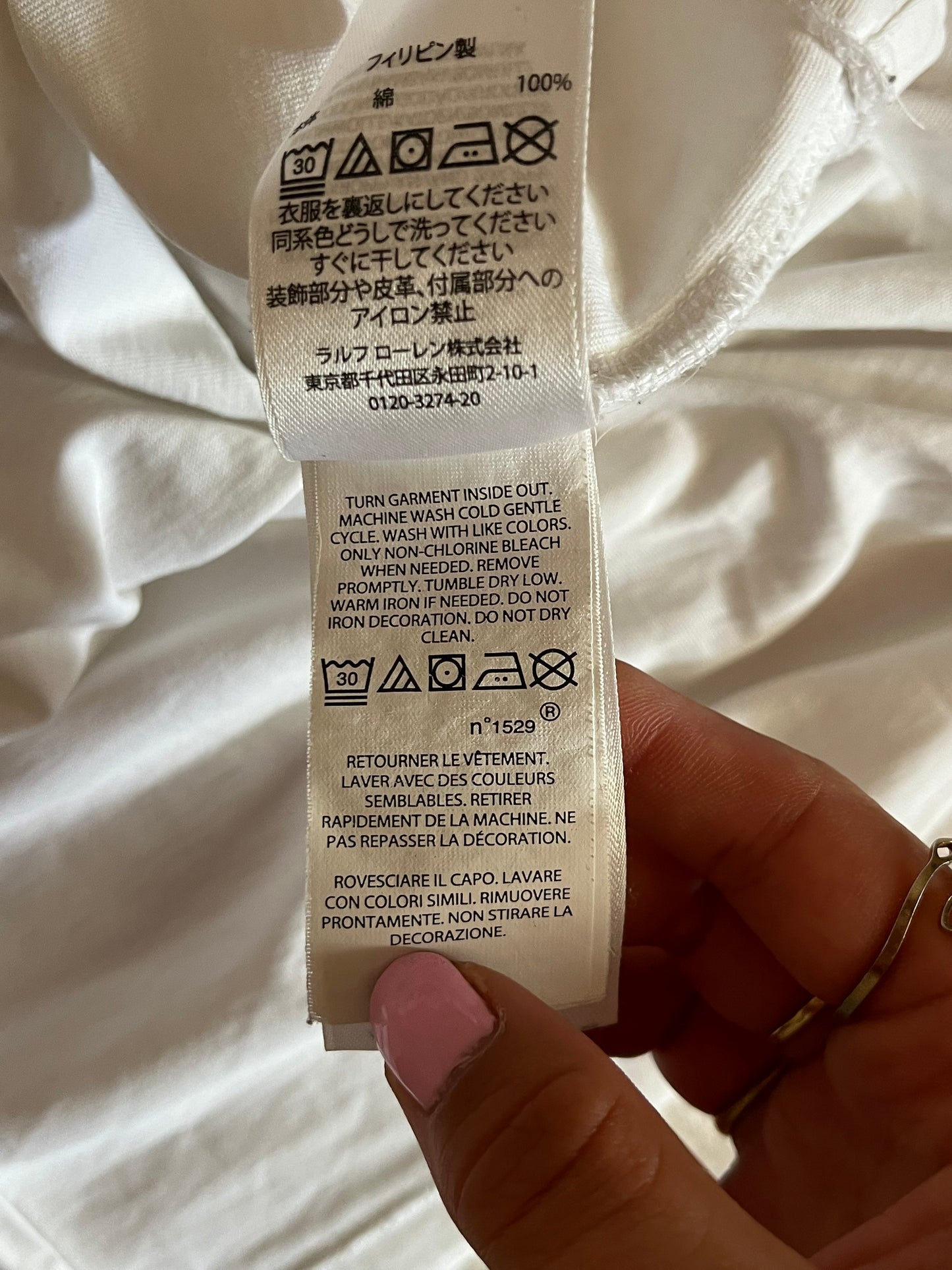 T-shirt blanc nounours Ralph Lauren - S