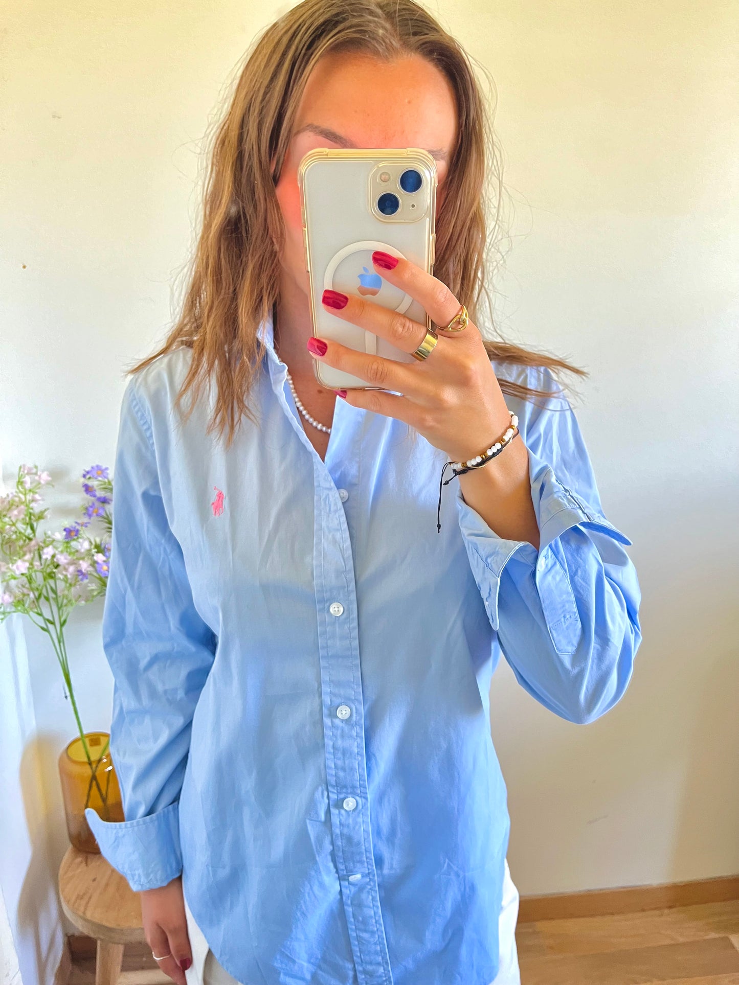 Chemise bleu pastel Ralph Lauren - M
