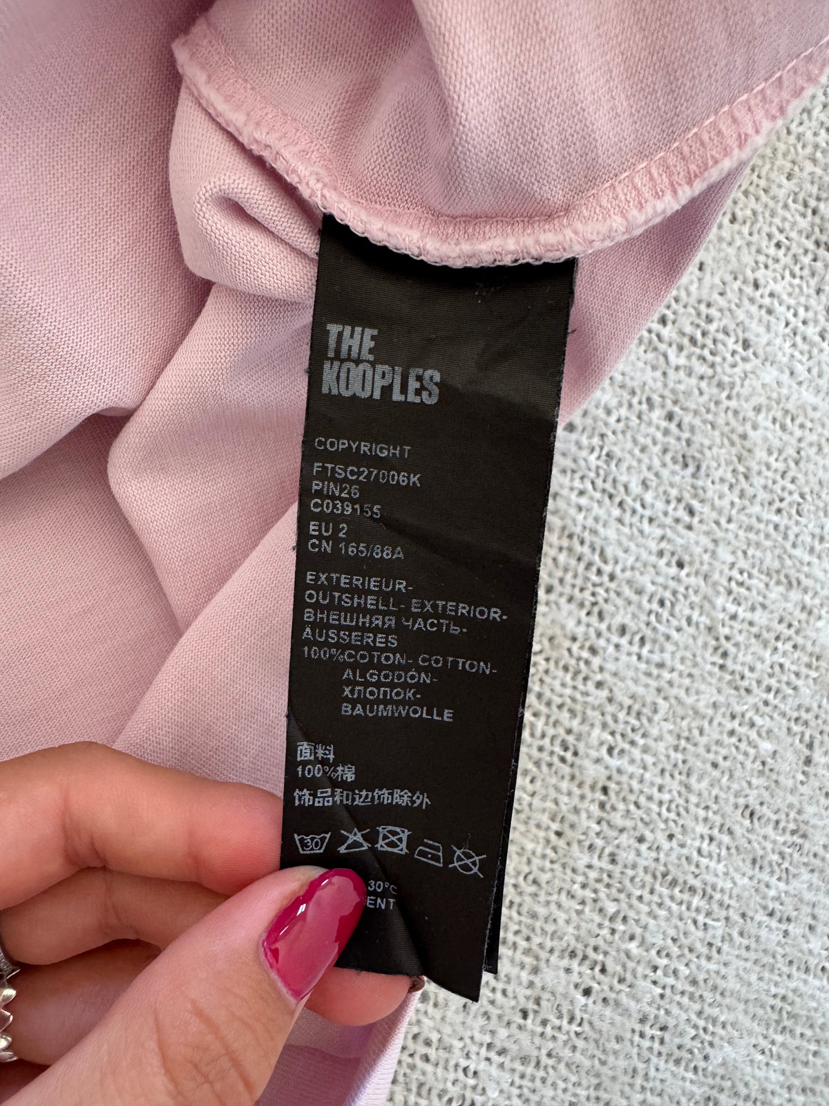 T-shirt rose pastel The Kooples - M