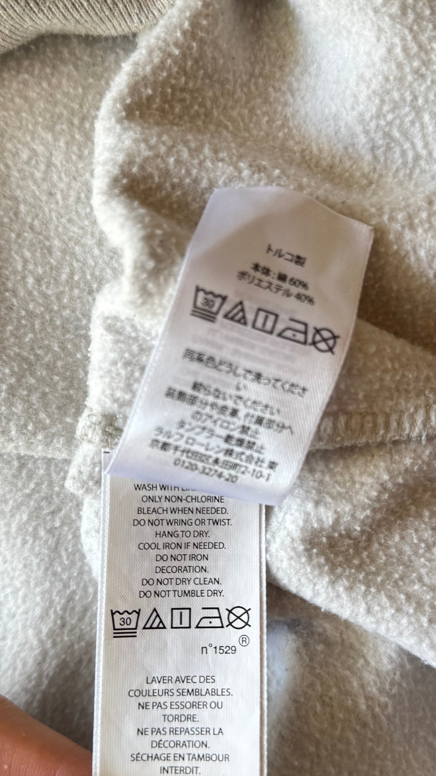 Sweat col rond gris Ralph Lauren - L