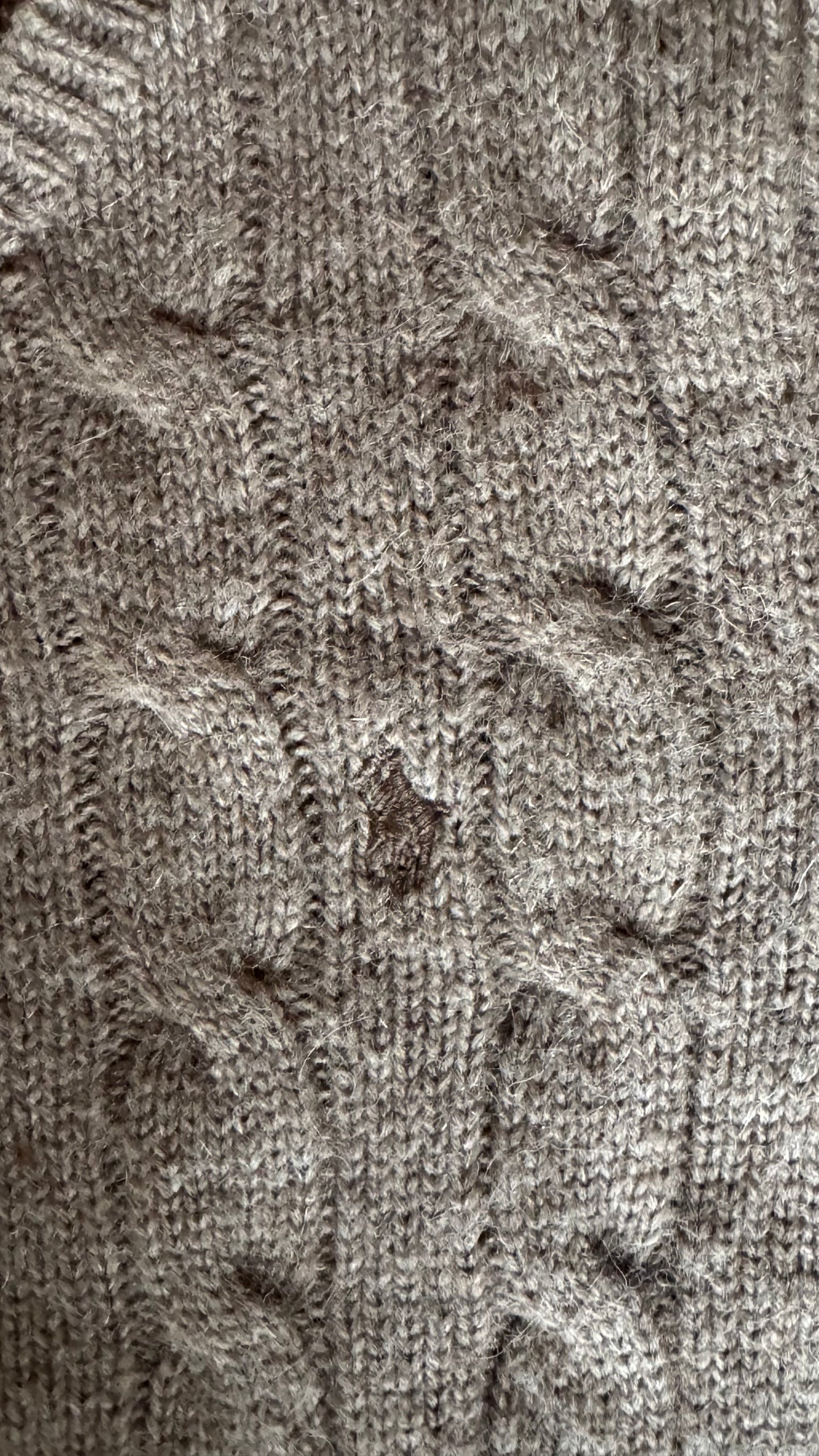 Pull torsadé marron laine et cachemire Ralph Lauren - S