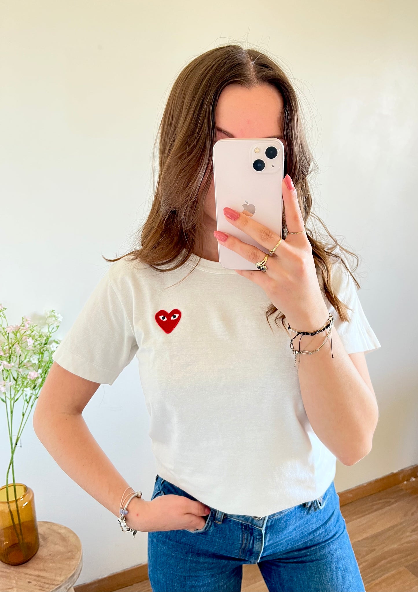 T-shirt blanc Comme Des Garçons - M