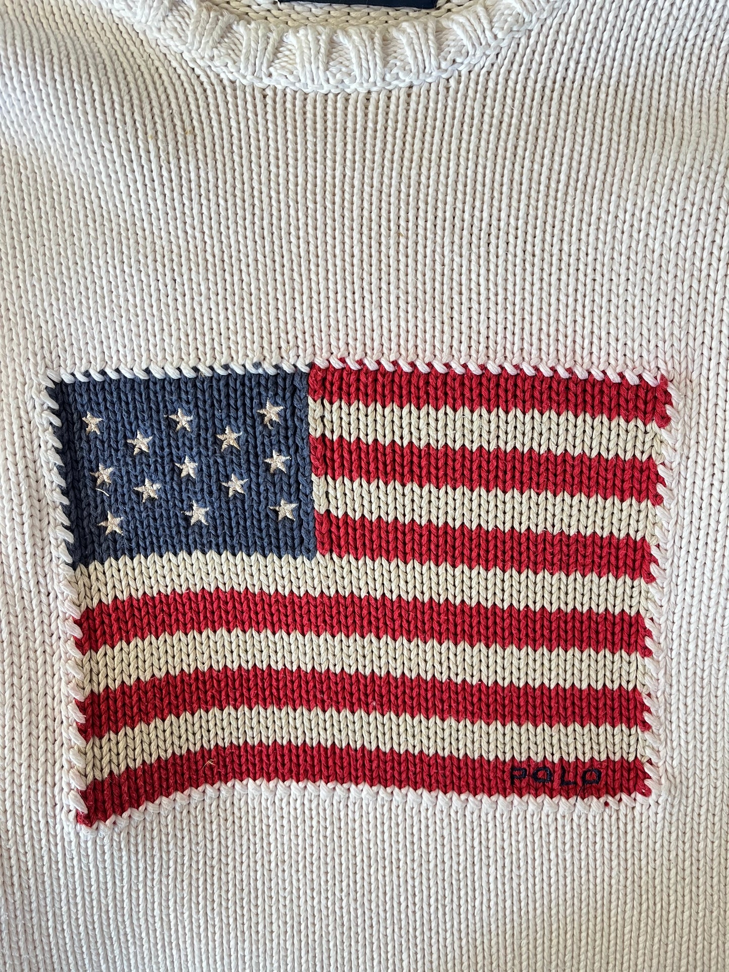 Pull American Flag blanc - M/L